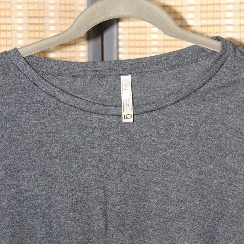 Other LLD Charcoal Short Sleeve Twist-Front Cropped T Size XL / US 12-14 / IT 48-50 - 3 Thumbnail