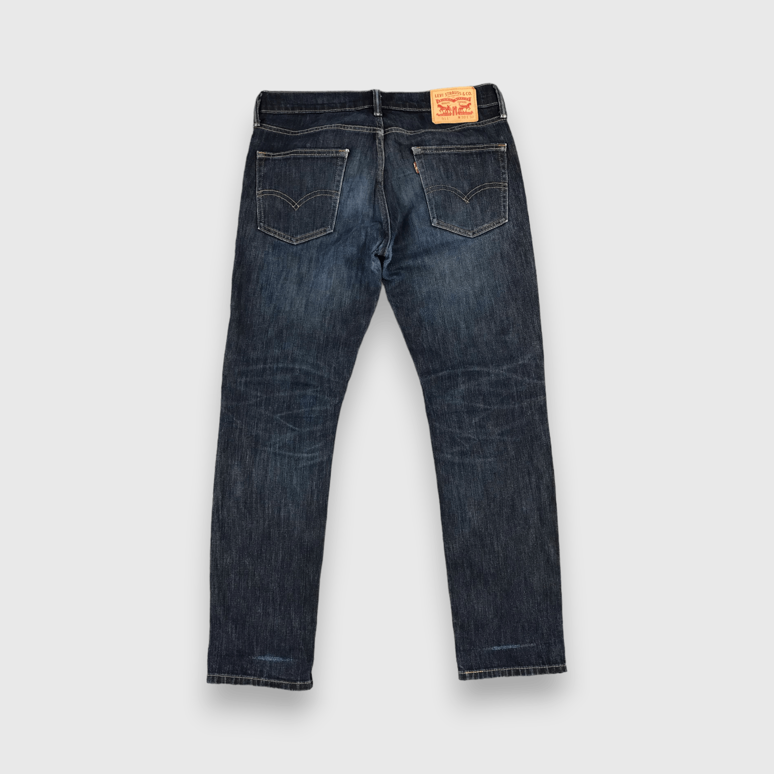 Levi's Blue wash Vintage Levis 511 Jeans Distressed Denim-J1114 Size US 34 / EU 50 - 2 Thumbnail