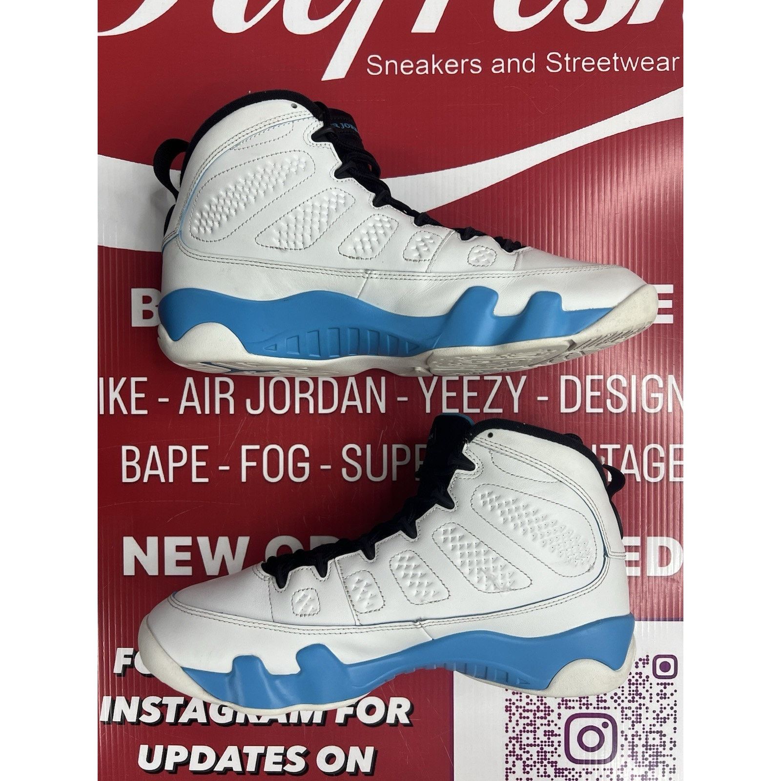 Jordan Brand Air Jordan 9 Powder Blue (2024) Size 11 (FQ8992-101) Size US 11 / EU 44 - 3 Thumbnail