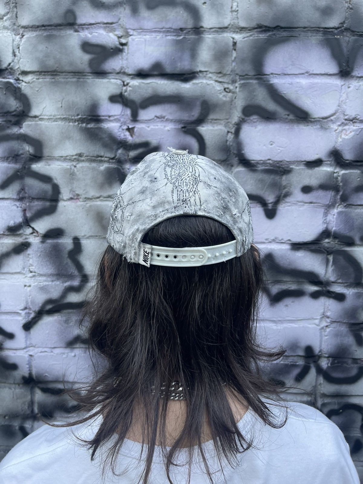 Nike Vintage cyber nike tribal distressed cap Size ONE SIZE - 6 Thumbnail