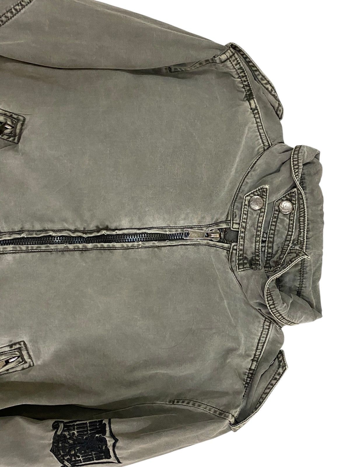 Vintage Vtg Jacket Zip Up Wash Grey Size US S / EU 44-46 / 1 - 7 Thumbnail