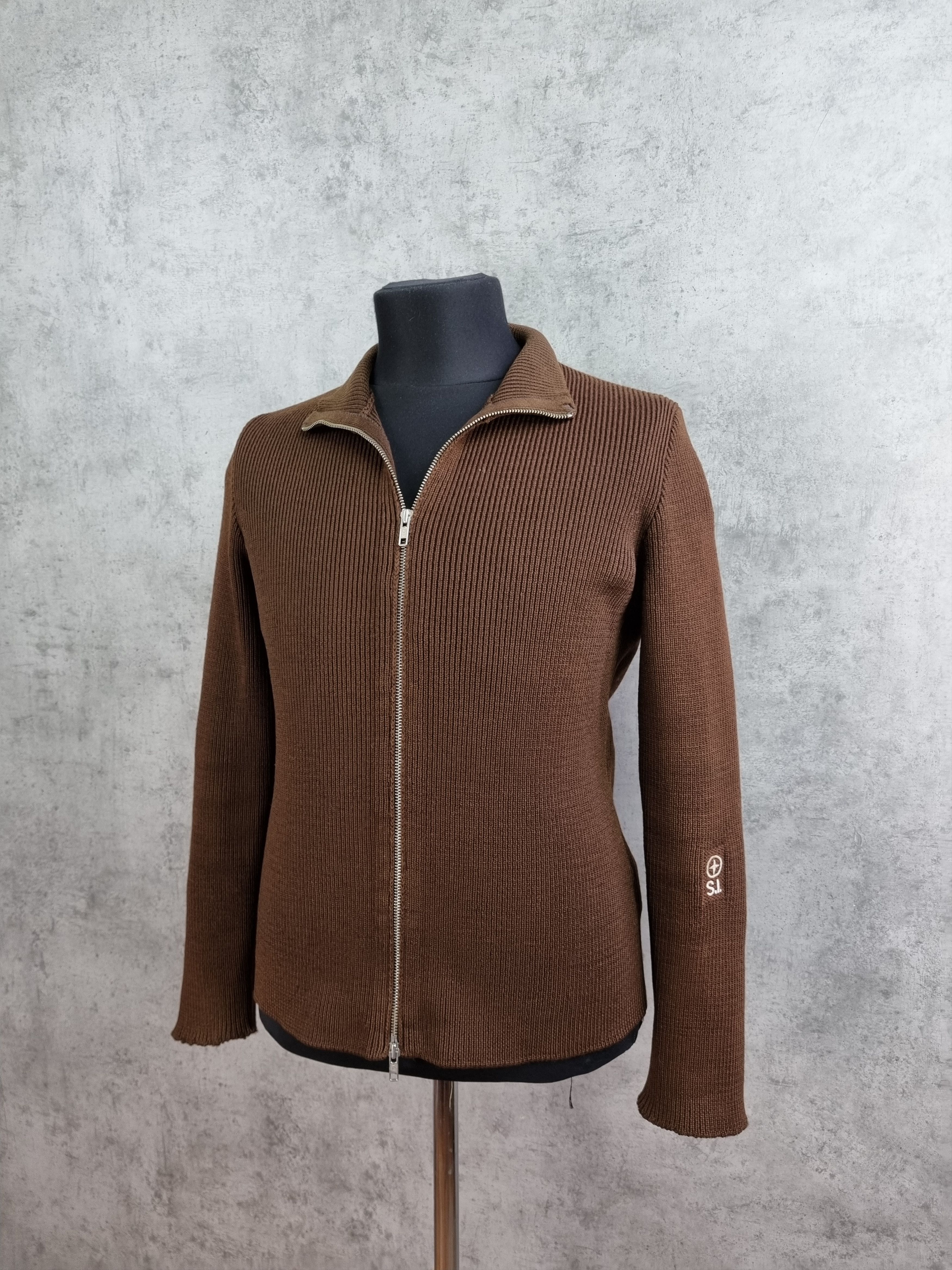Stone Island × Vintage Wool Stone Island Embroidery zip up knitted sweater Size US M / EU 48-50 / 2 - 19 Thumbnail