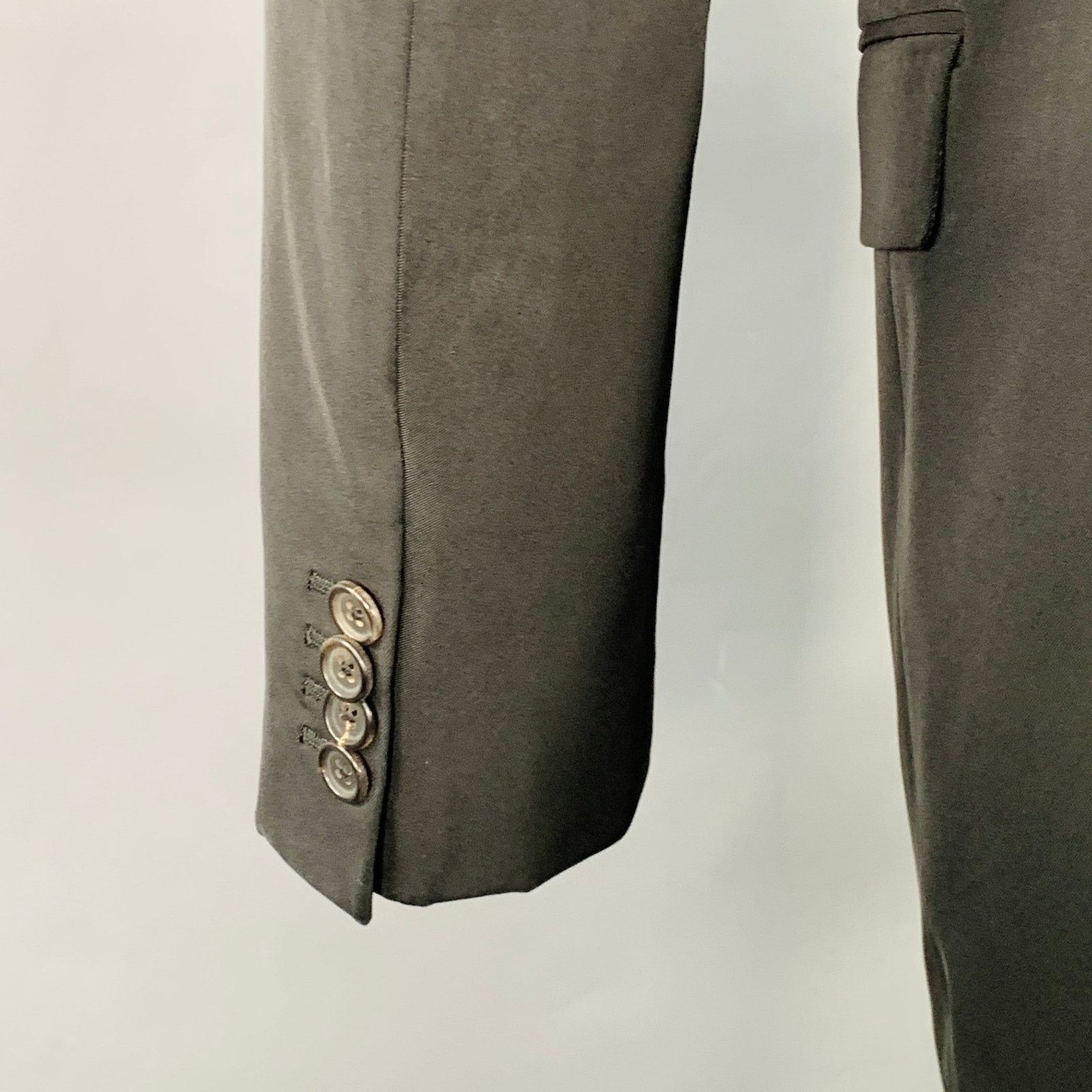 Prada Black Polyester Blend Notch Lapel Three Button Sport Coat Size 40R - 4 Thumbnail