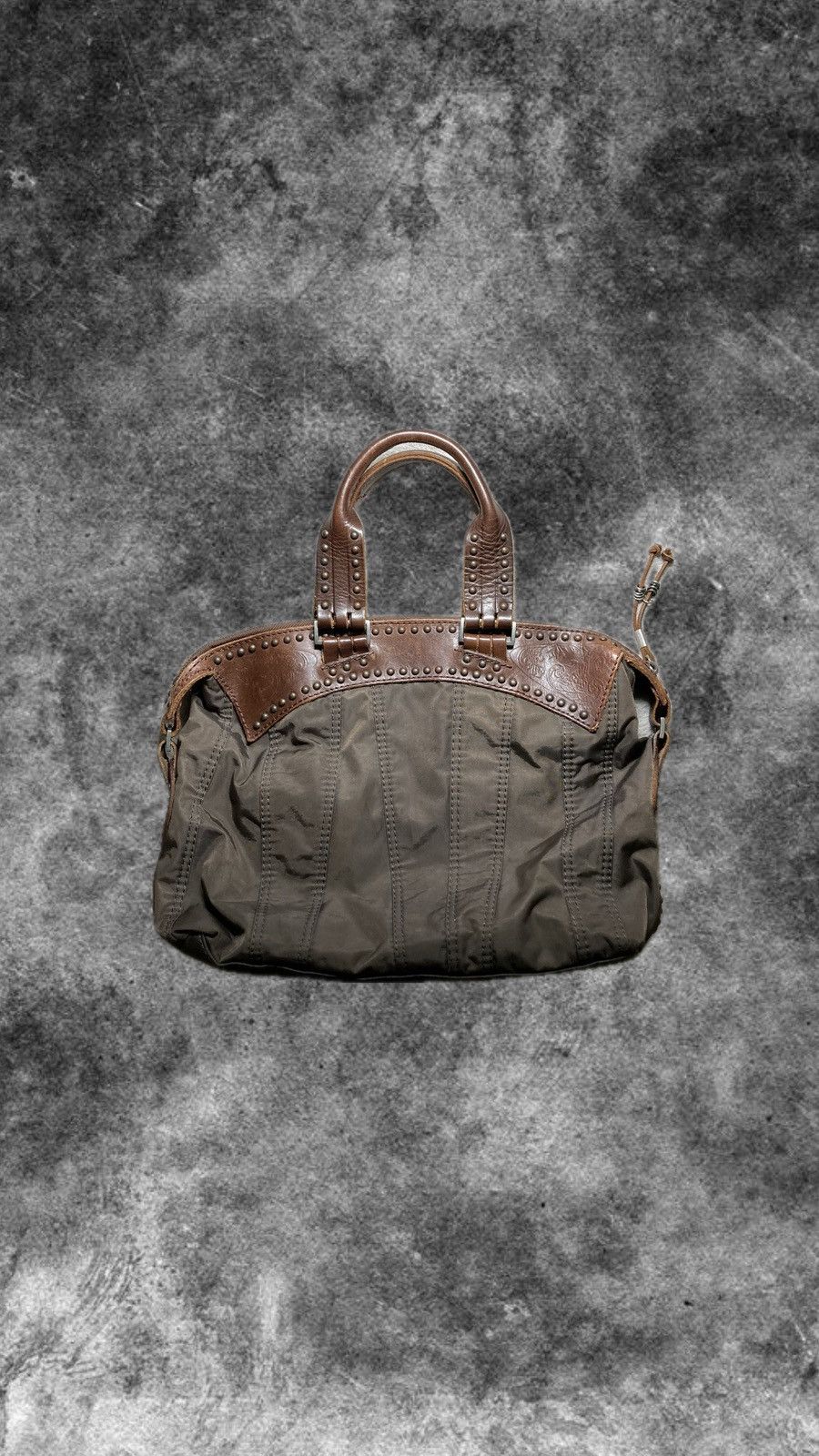 Diesel × Vintage Vintage Diesel Leather Nylon Cargo Bag y2k rare avant garde Size ONE SIZE - 2 Thumbnail
