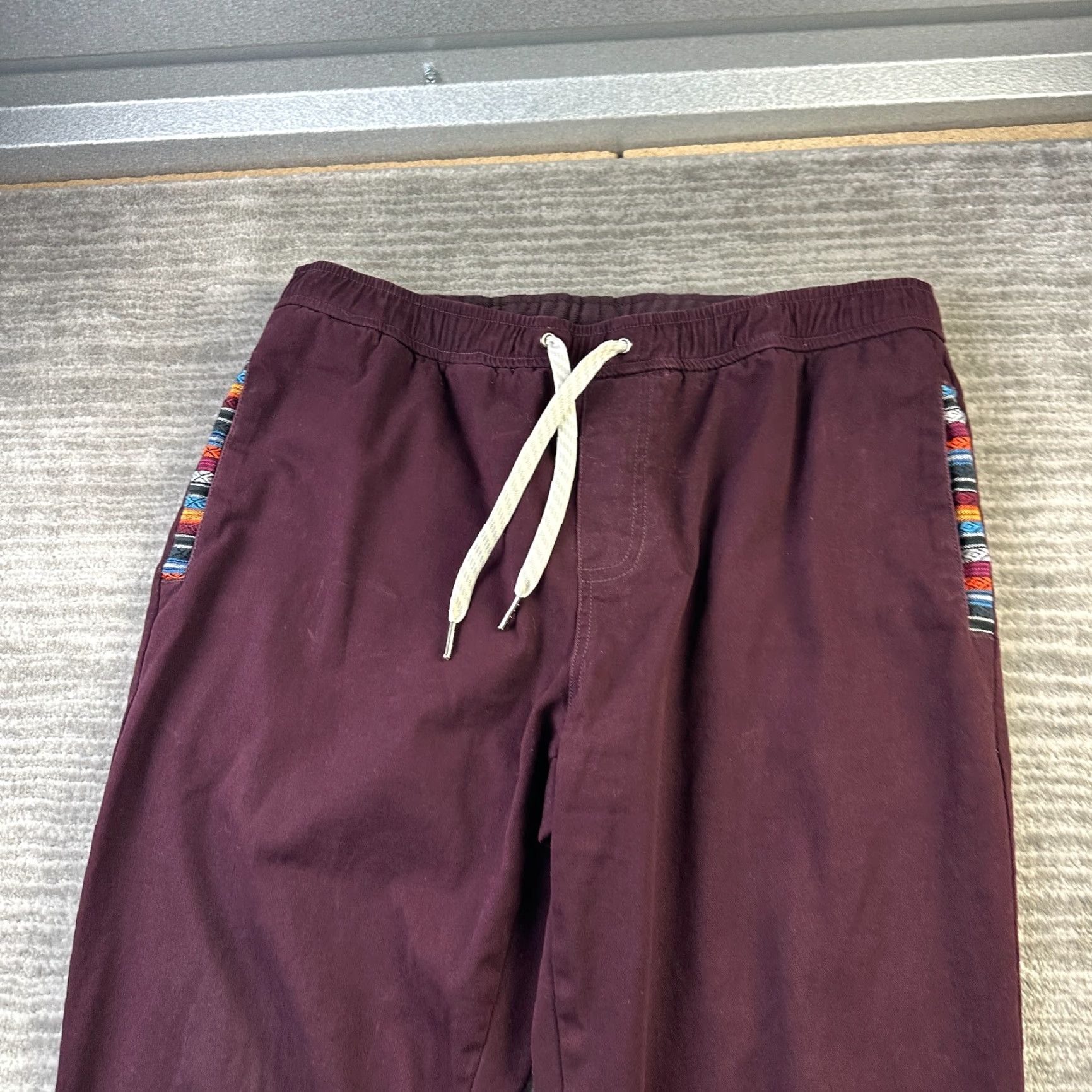 Vintage Wowie Hoth Jogger Pants Mens Large Red Aztec Outdoors Size US 33 - 3 Thumbnail
