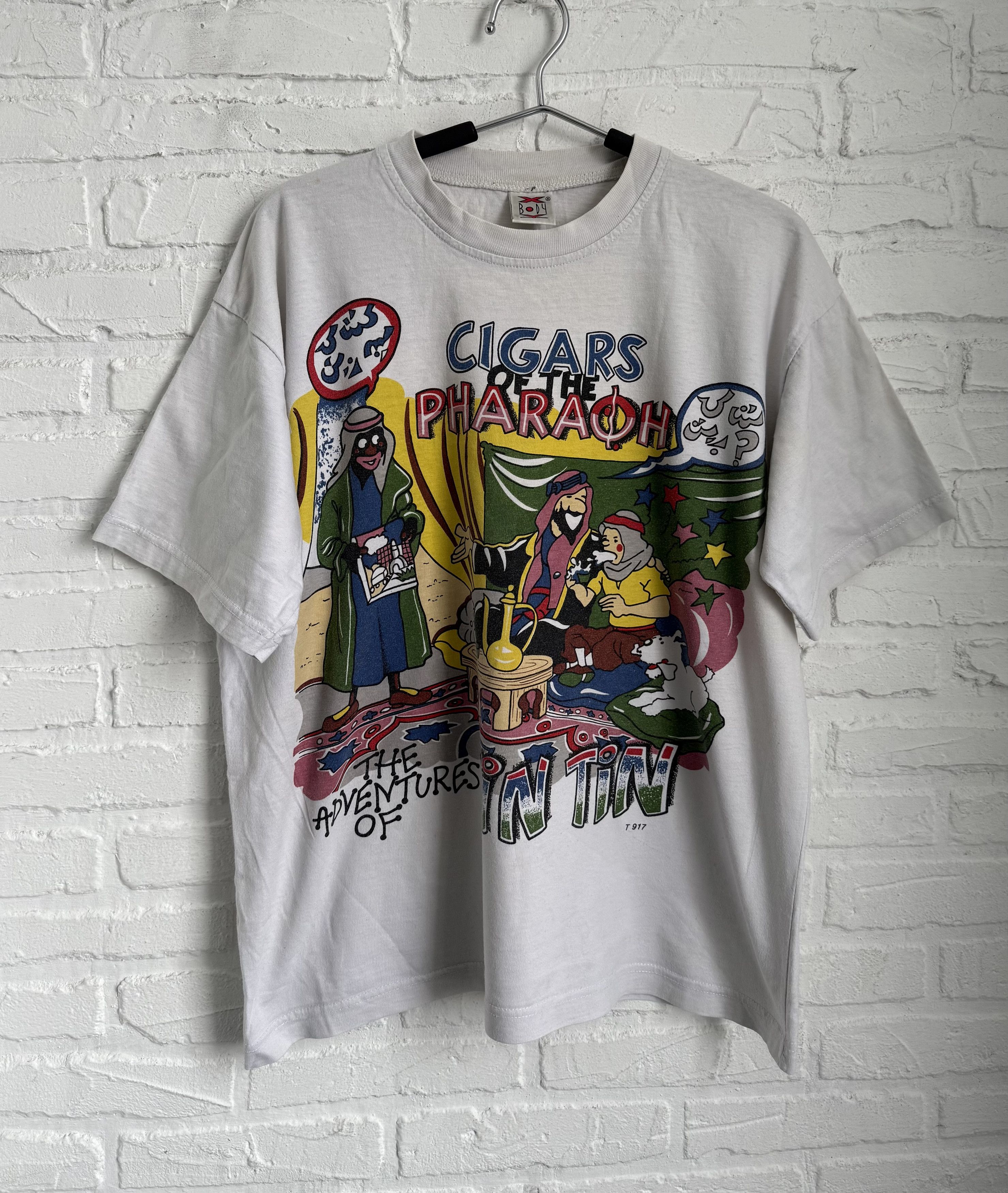 Cartoon Network Vintage 80s of Tintin Cigars of the Pharaoh t-shirt Size US L / EU 52-54 / 3 - 1 Thumbnail
