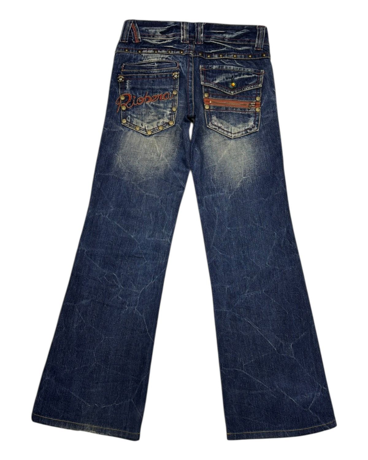 Hysteric Glamour RIOBERA DISTRESSED FLARED BOOTCUT JEANS Size 29" - 6 Thumbnail