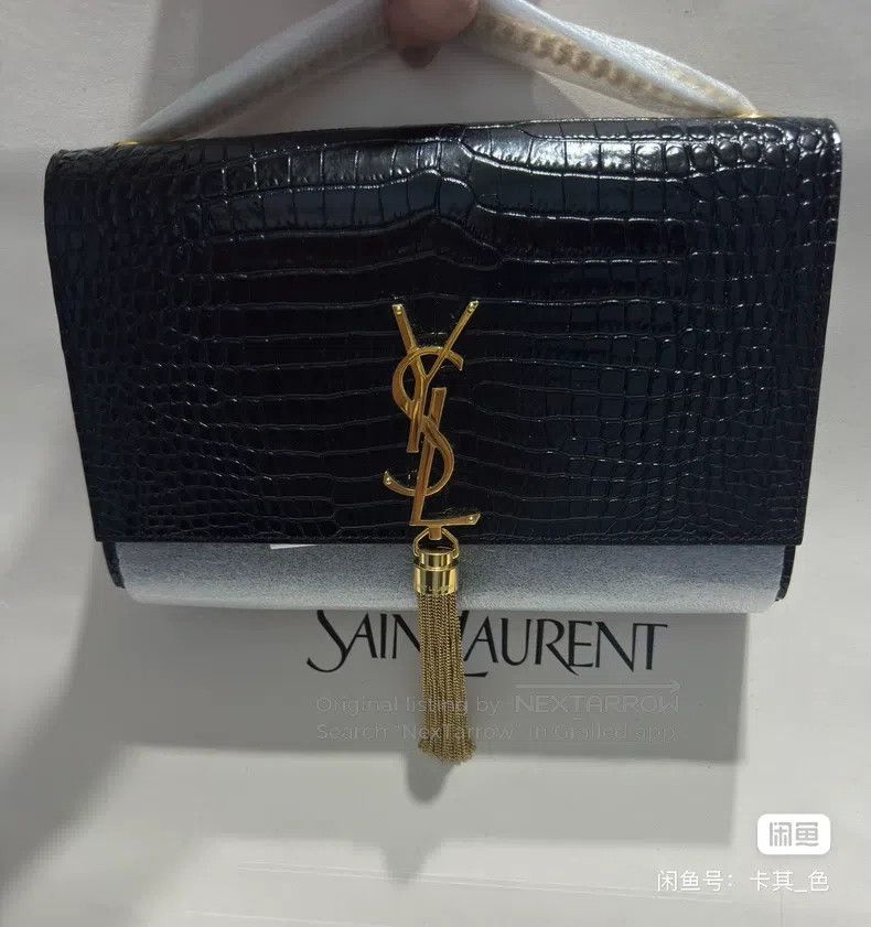 Saint Laurent Paris Saint Laurent Paris Fringed Embossed Chain Bag Crossbody Size ONE SIZE - 2 Thumbnail