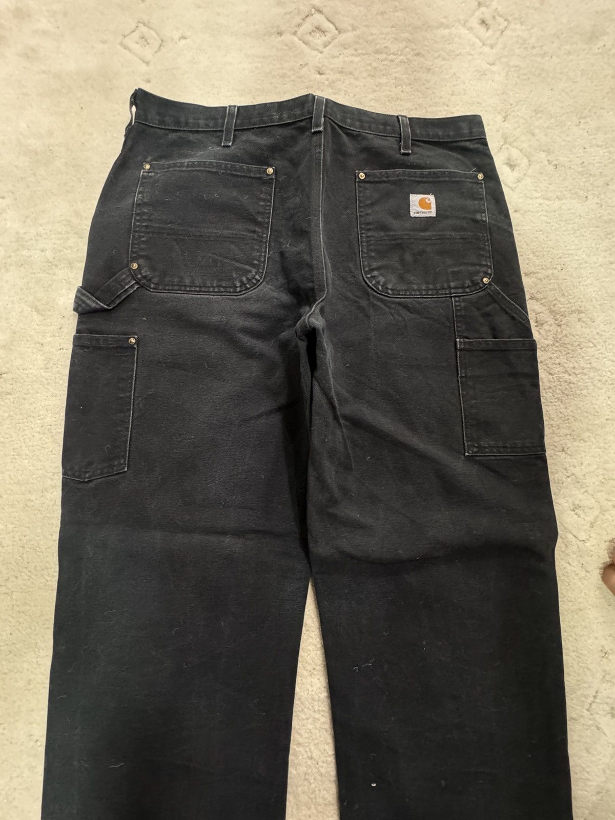 Carhartt Vintage Carhartt B01 BLK double knee workwear denim Size US 36 / EU 52 - 8 Thumbnail