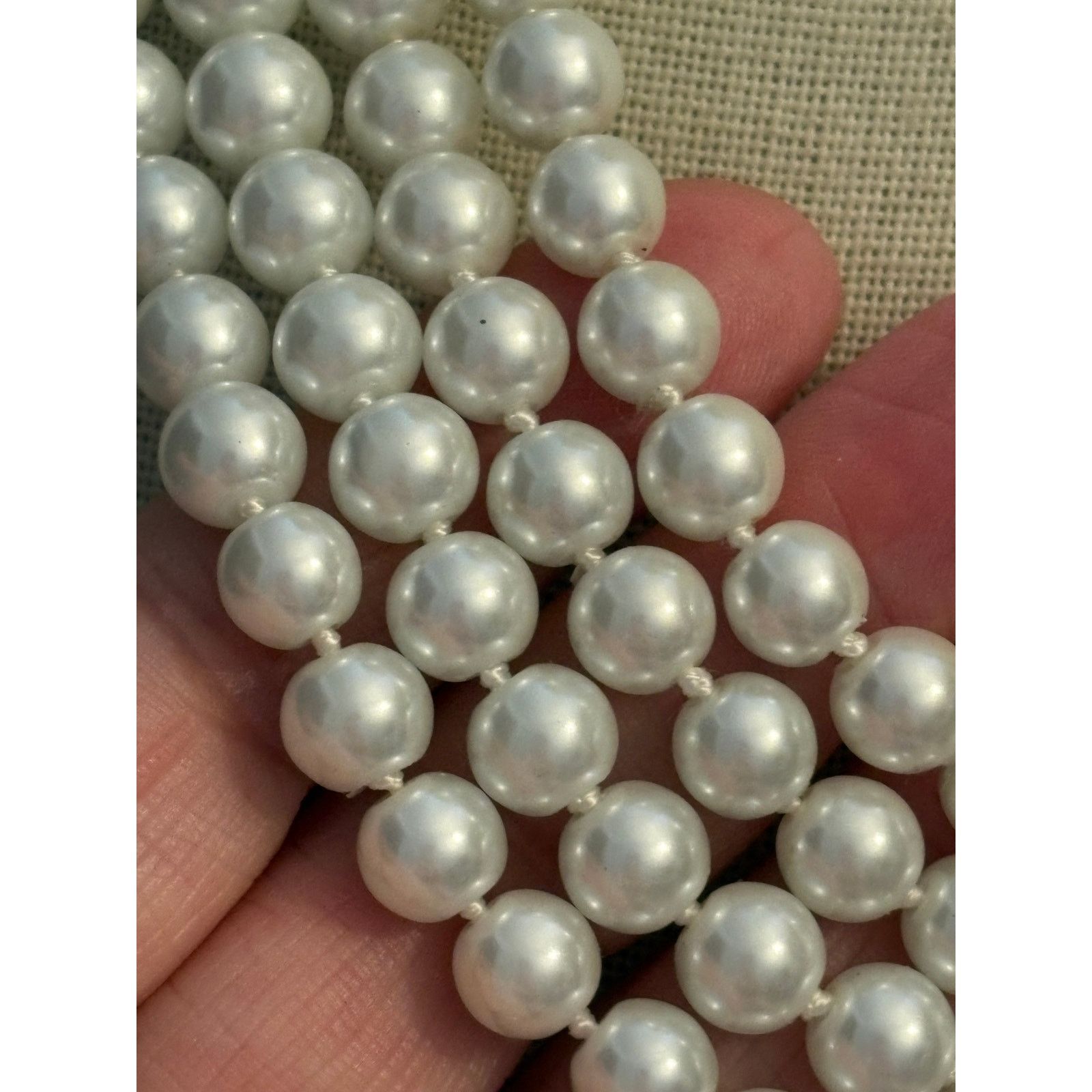 Other 2 Vintage Style 48” Faux Pearl Single Strand Necklace Size ONE SIZE - 6 Thumbnail