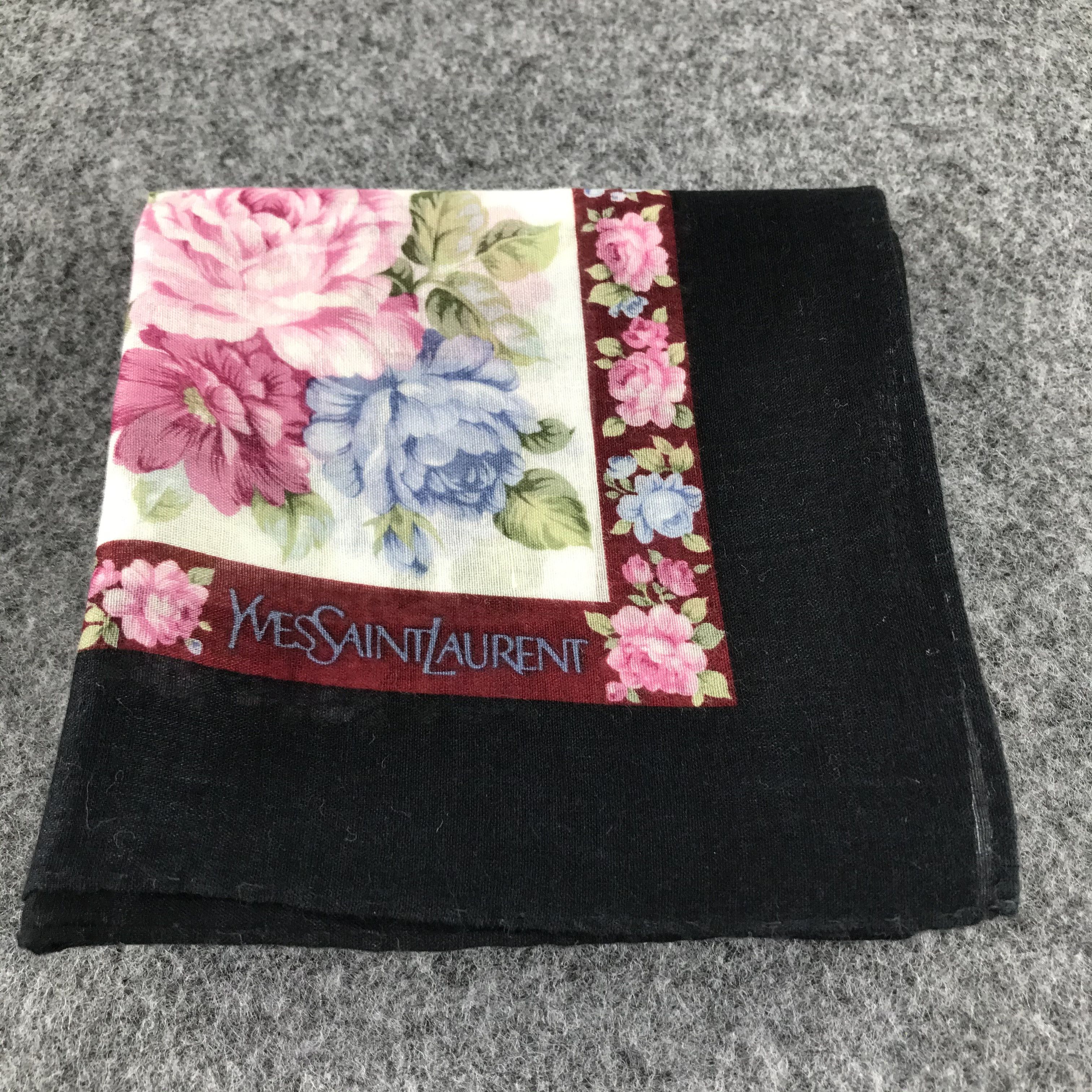 Yves Saint Laurent YSL Floral Handkerchief Neckerchief Bandana H423 Size ONE SIZE - 7 Thumbnail