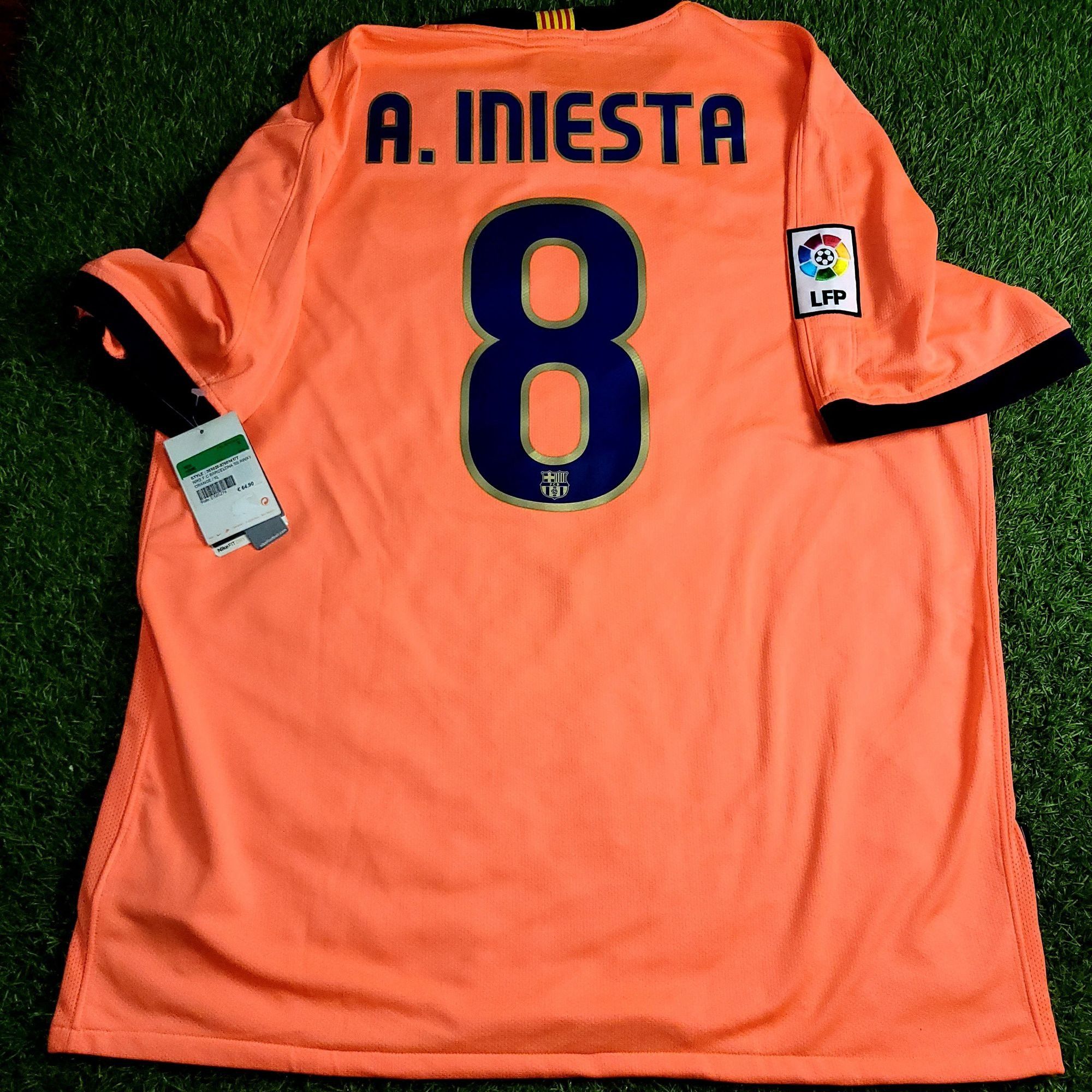 Iniesta Barcelona 2009 2010 Away Soccer Jersey Shirt BNWT XL