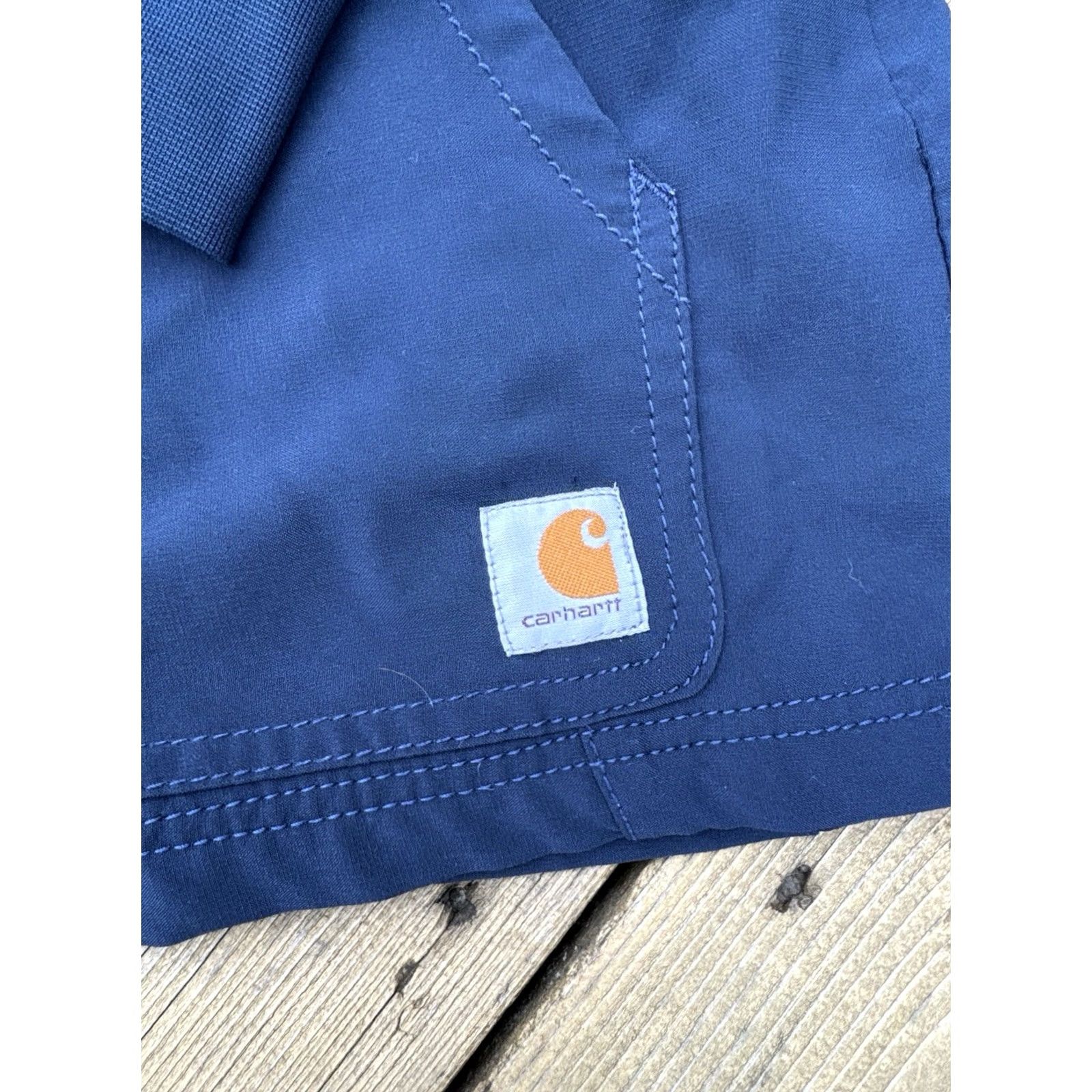 Carhartt Carhartt Jacket Full Zip 2XL Navy Workwear Stretch Utility C82110 Men Size US XXL / EU 58 / 5 - 4 Thumbnail