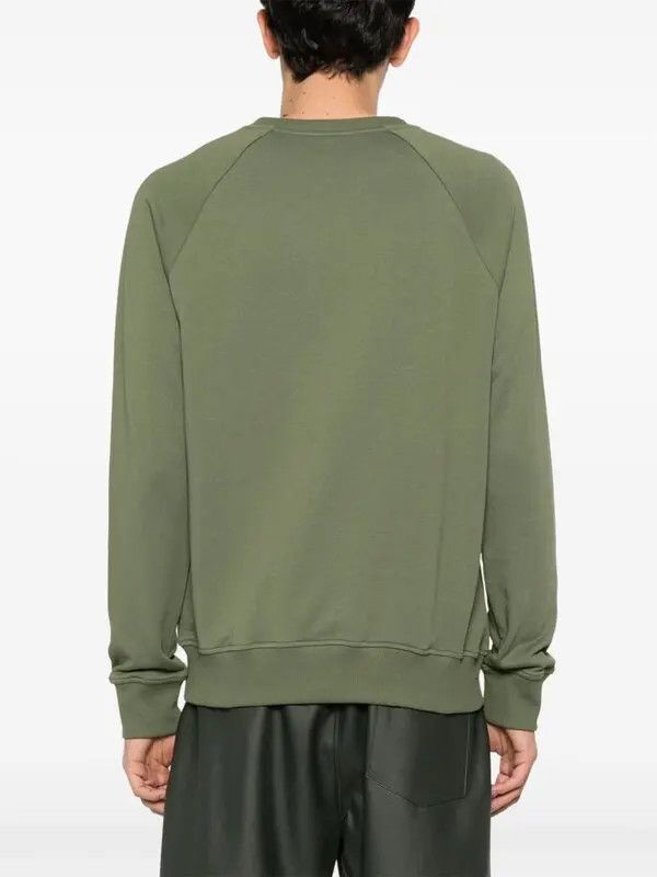 o1s1wg110925 Logo Print Cotton Sweatshirt in Green