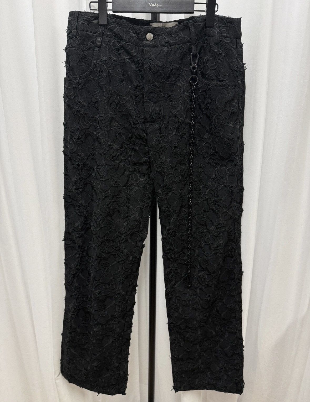 Song For The Mute Song for the mute 24.2 Black Textured Trousers Size US 32 / EU 48 - 1 Thumbnail