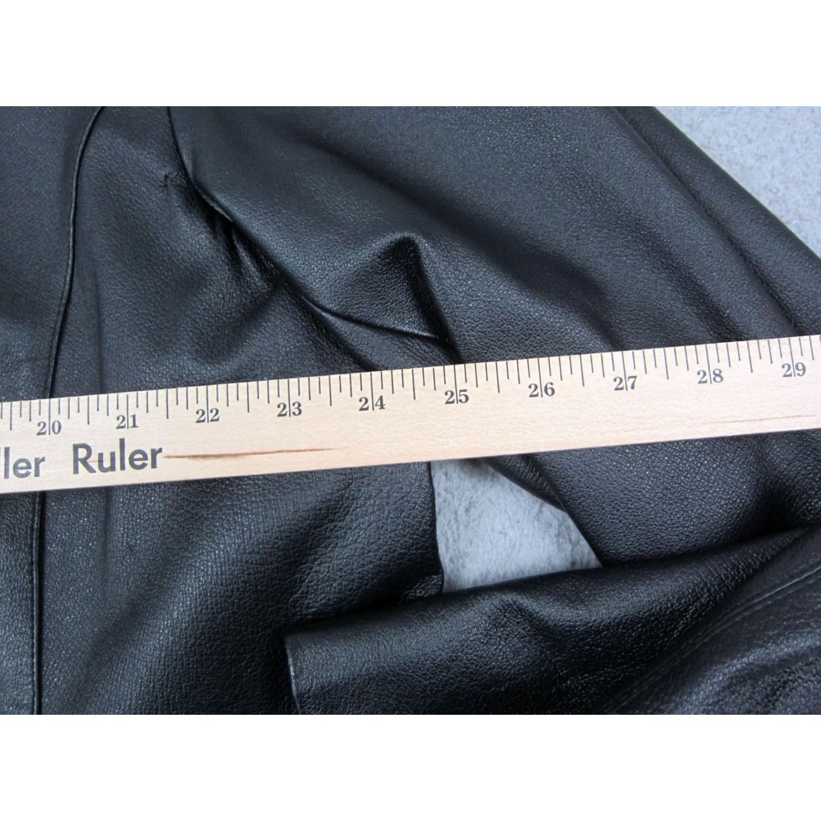 George Vintage George Leather Jacket Womens 2X 18W/20W Plus Black Biker Full Zip Motor Size XXL / US 16-18 / IT 52-54 - 5 Thumbnail