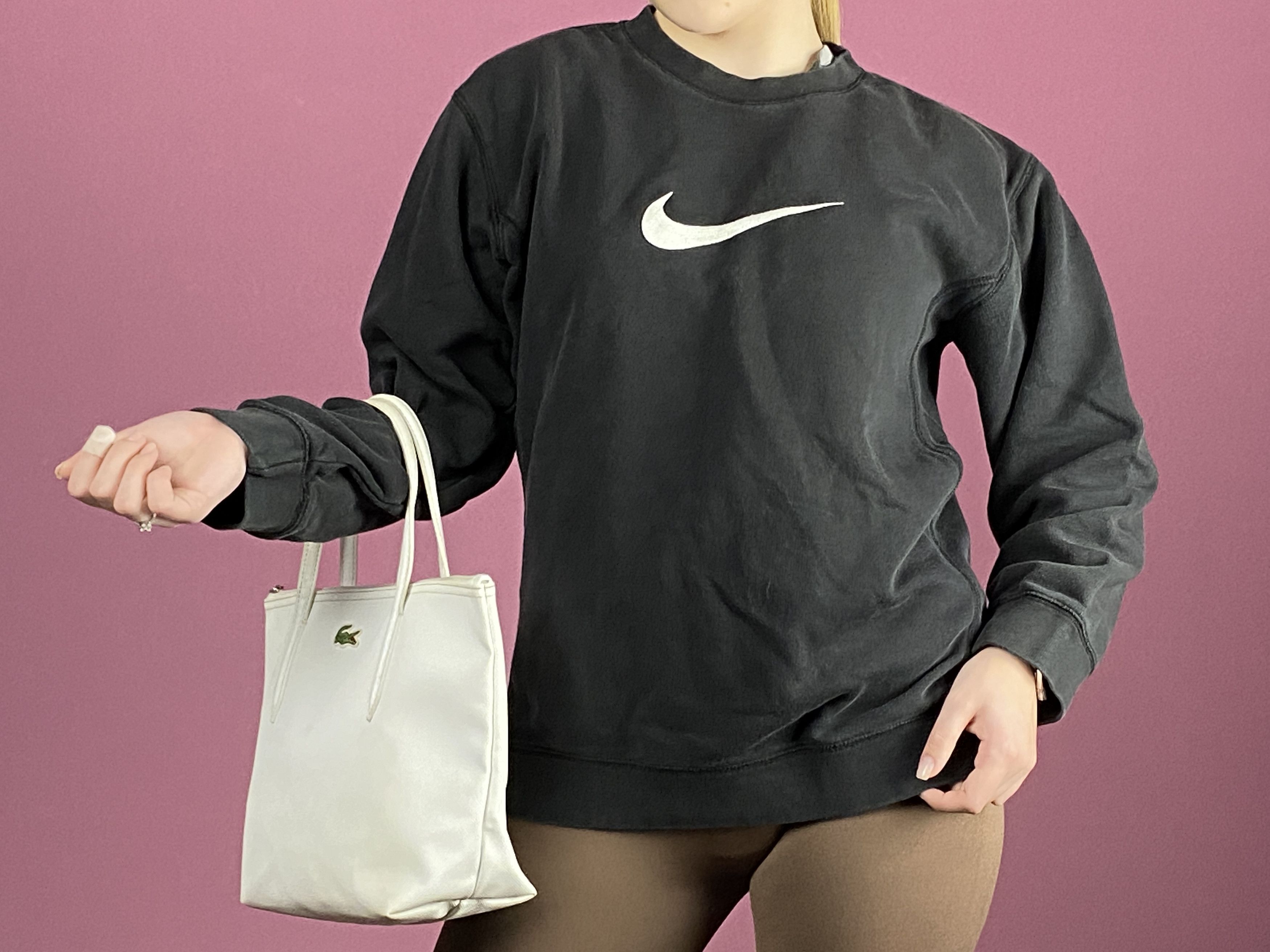 Nike × Vintage 90s Nike Vintage Women's Big Logo Sweatshirt - S Size S / US 4 / IT 40 - 4 Thumbnail