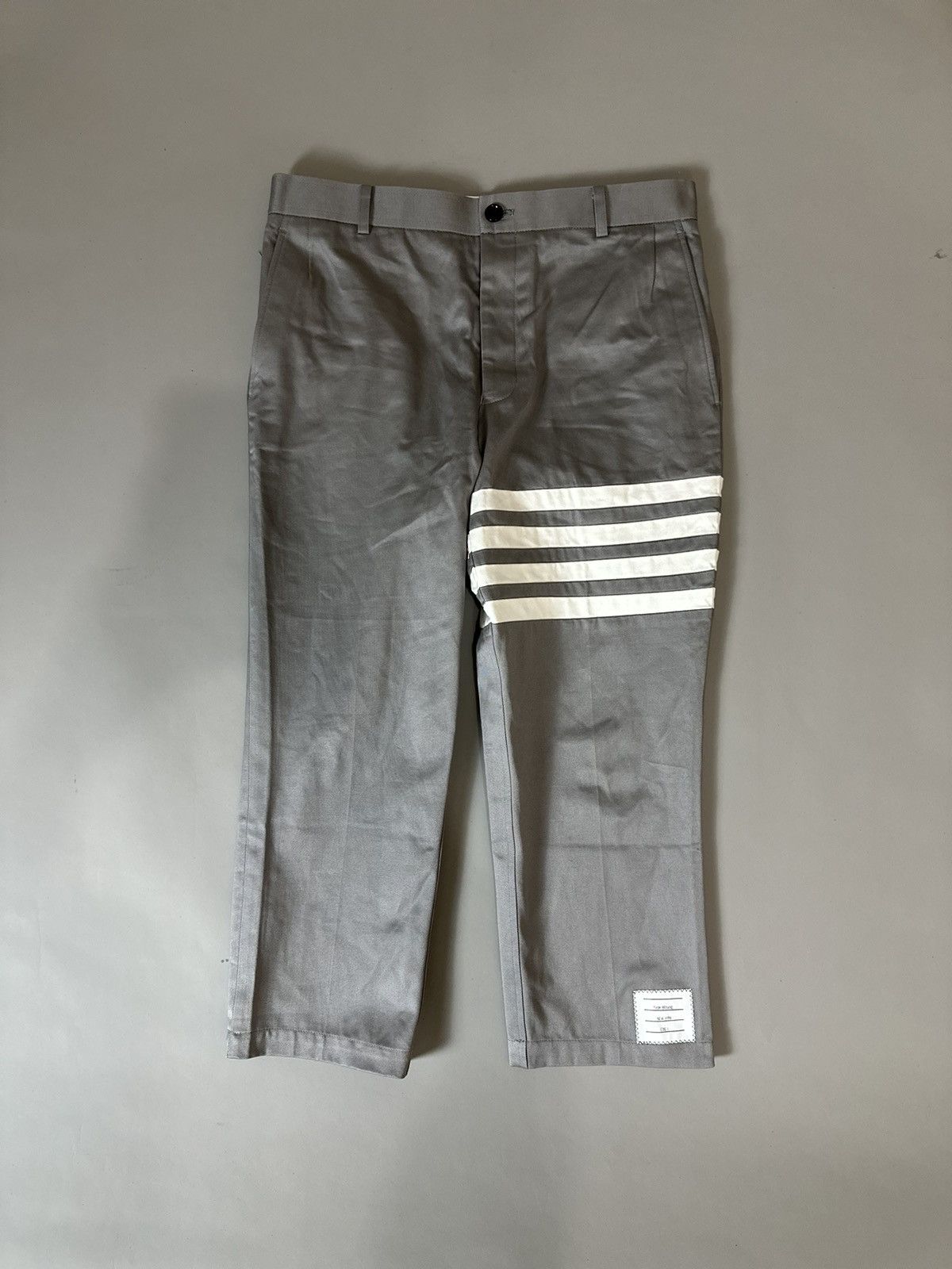 Thom Browne Thom browne 4-bar Silver gray Pants Size US 33 - 1 Thumbnail