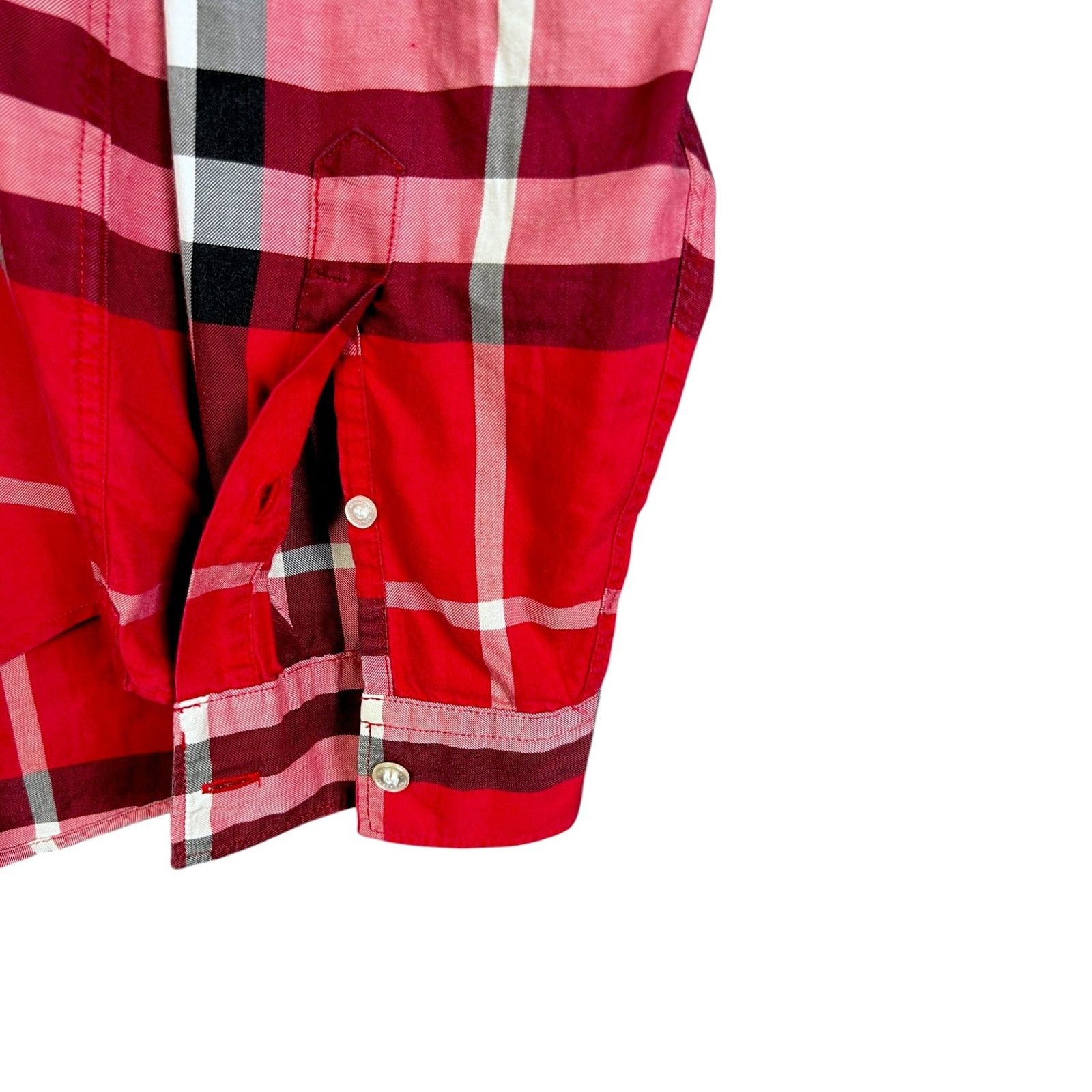 Burberry Burberry Brit Red Check Print Button Shirt $495 Retail M Size US M / EU 48-50 / 2 - 5 Thumbnail
