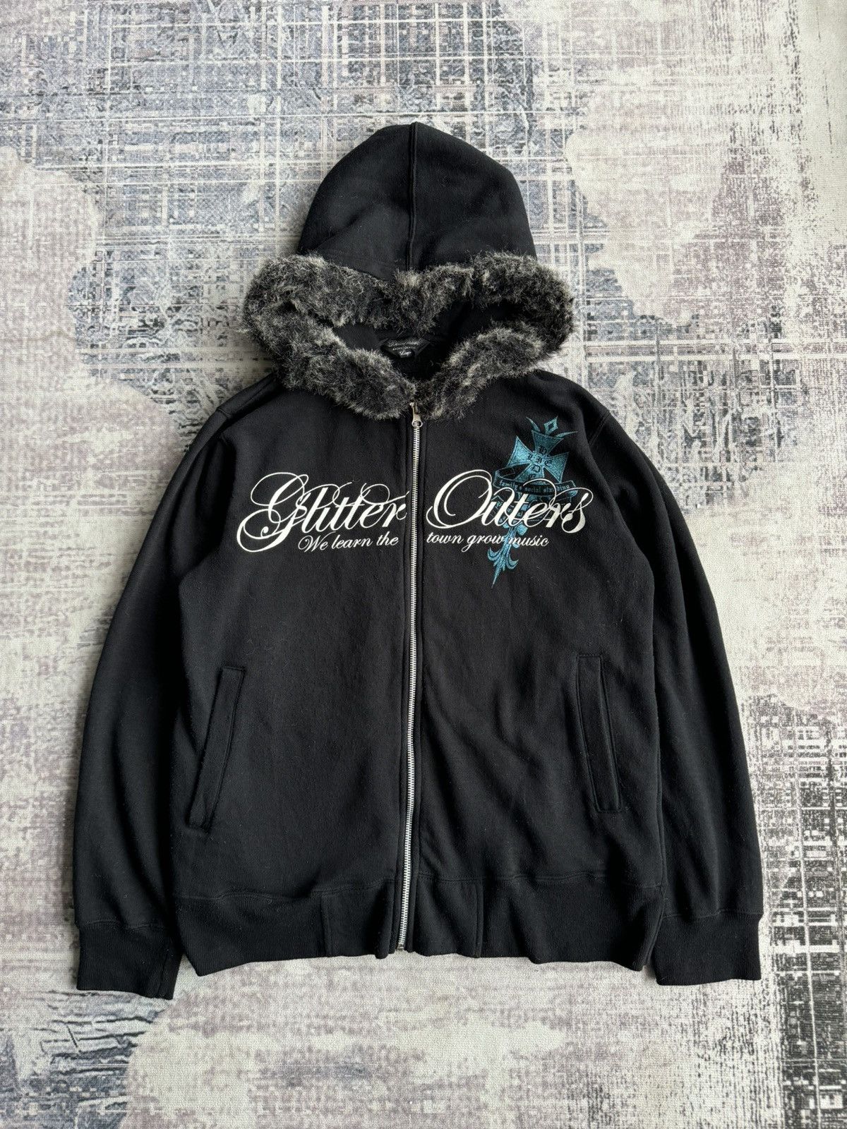 Japanese Brand Vintage Y2K Beaumere Skulls Punk Riot Poem Hoodies Size US L / EU 52-54 / 3 - 1 Thumbnail