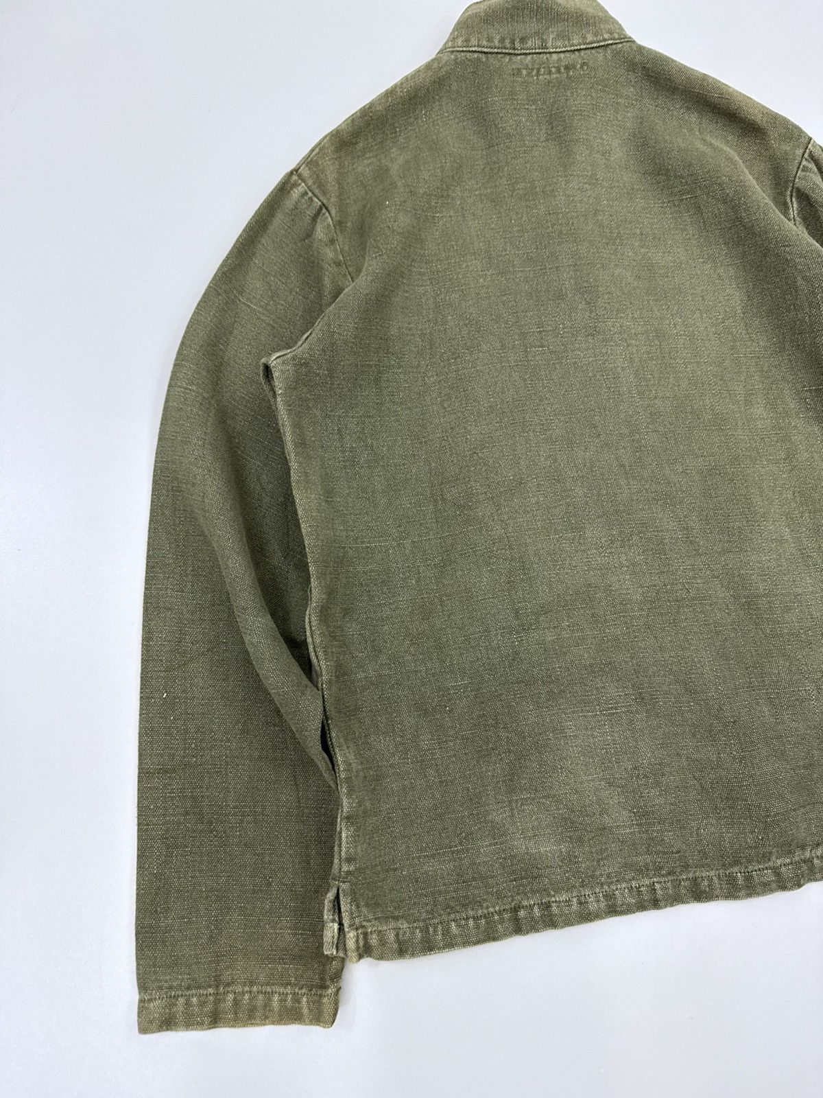 Blue Blue Japan GAIJIN MADE Handwoven Hemp Halfzip Anorak Jumper Jacket Size US M / EU 48-50 / 2 - 13 Thumbnail