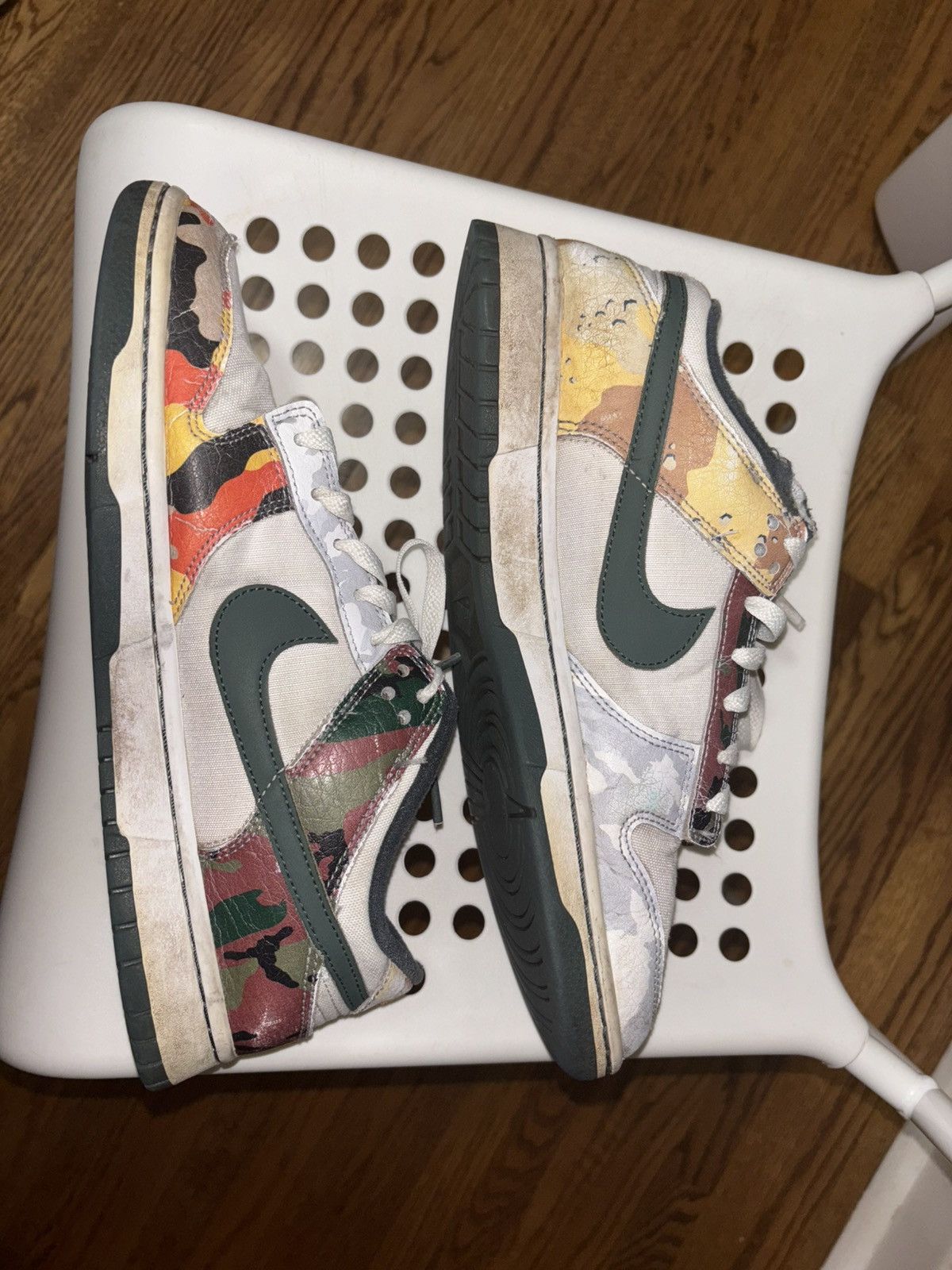 Nike Nike Dunk Low SE Sail Multi-Camo Size 10 Size US 10 / EU 43 - 2 Thumbnail