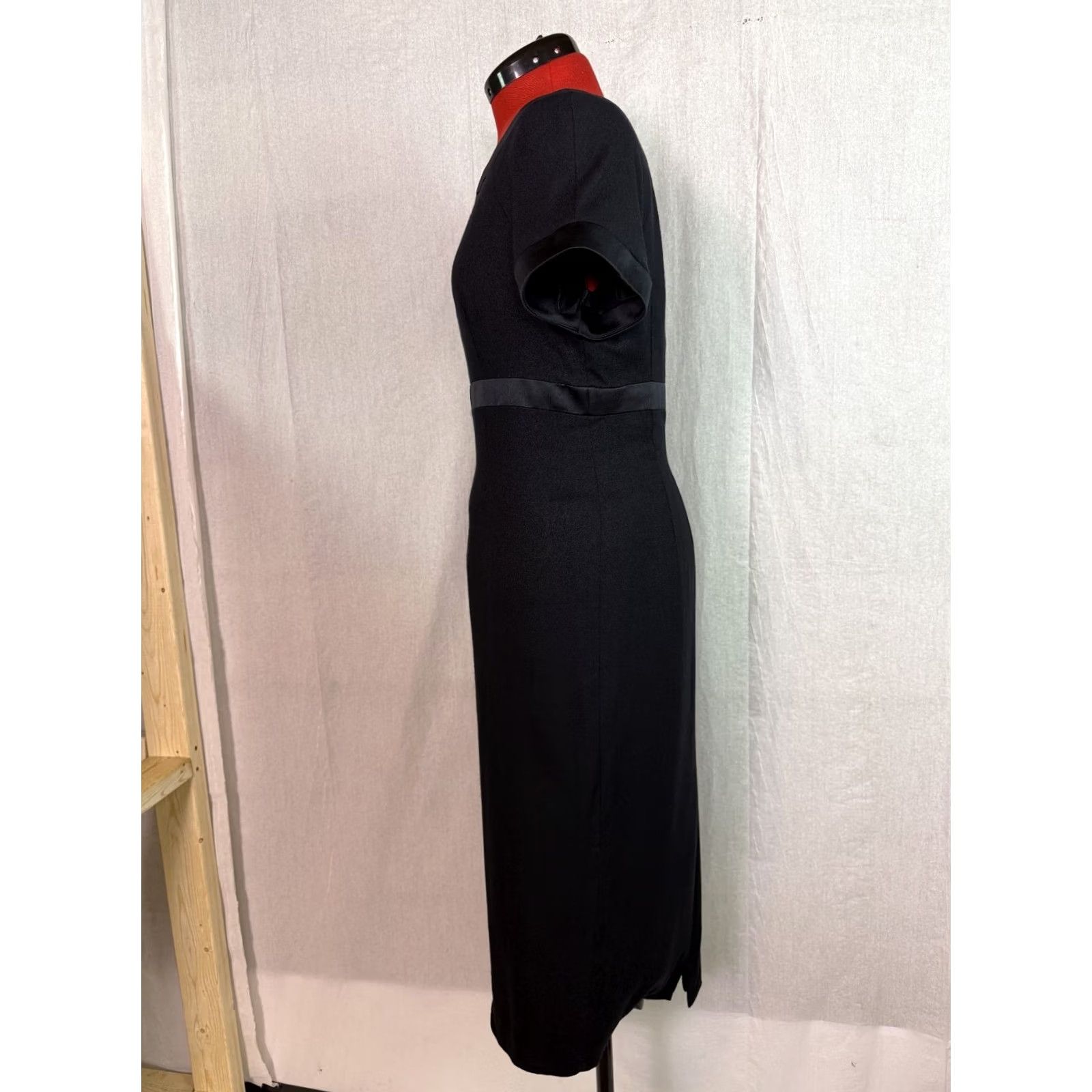 Liz Claiborne Liz Claiborne Dress Womens Black Size 12 Petite Vintage 90s Maxi Zip Up D229 Size XL / US 12-14 / IT 48-50 - 3 Thumbnail