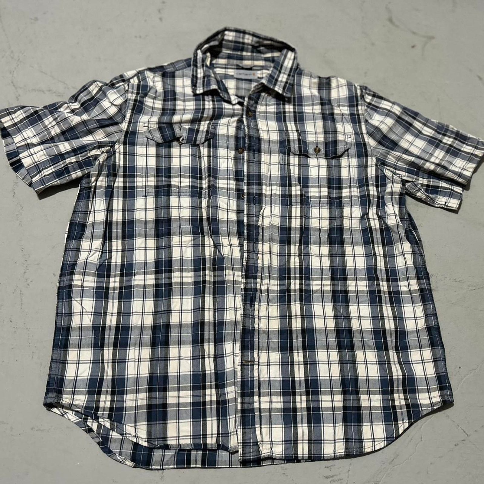 Carhartt **Carhartt Relaxed Fit Men's Plaid Short Sleeve Shirt Size US XL / EU 56 / 4 - 1 Thumbnail