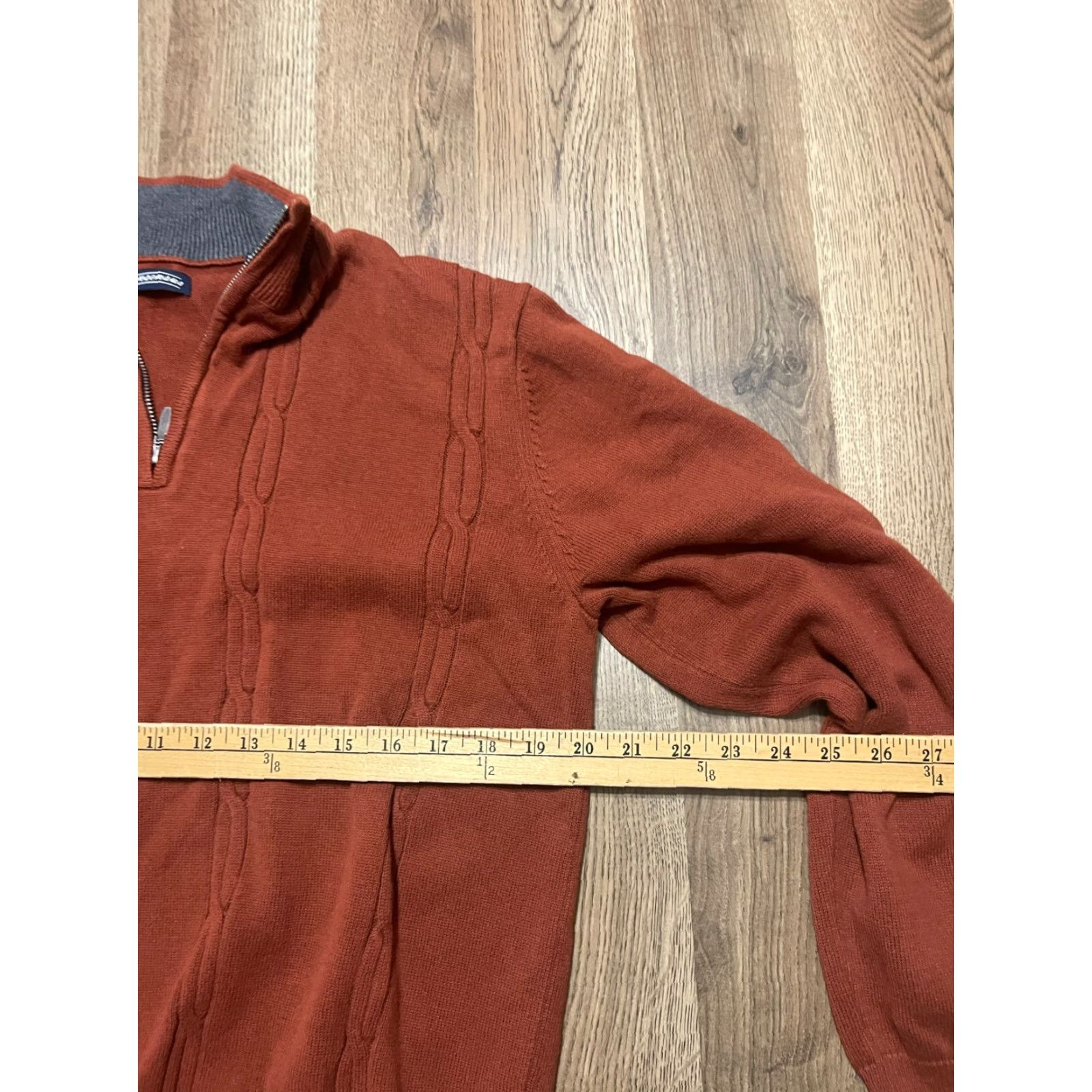 Vintage Consensus Sweater Men’s Size Medium Orange 1/4 Zip Pullover Long Sleeve Size US M / EU 48-50 / 2 - 5 Thumbnail