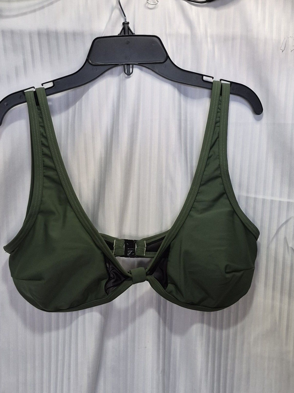 Other XL Olive Green & Black Padded Bikini Top - Unbranded Size XL / US 12-14 / IT 48-50 - 2 Thumbnail