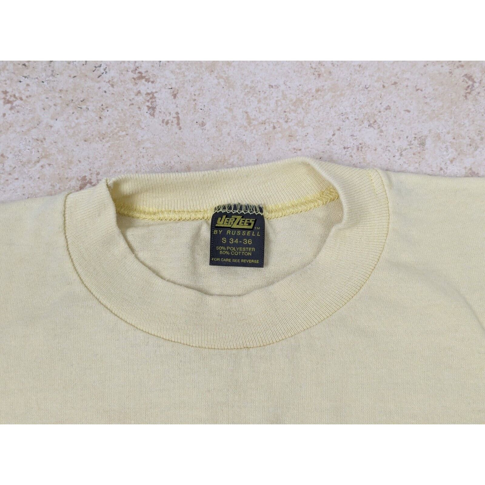 Jerzees Vtg 1980s Glendale Federal Bank California T Shirt S Yellow Size US S / EU 44-46 / 1 - 3 Thumbnail