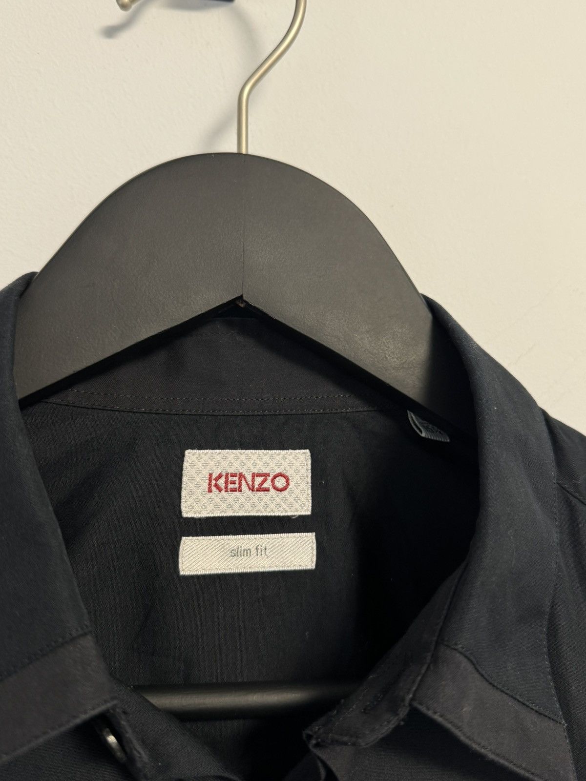 Kenzo Kenzo Button Up Shirt Luxury Style Black size 39 15 1/4 Size US M / EU 48-50 / 2 - 8 Thumbnail