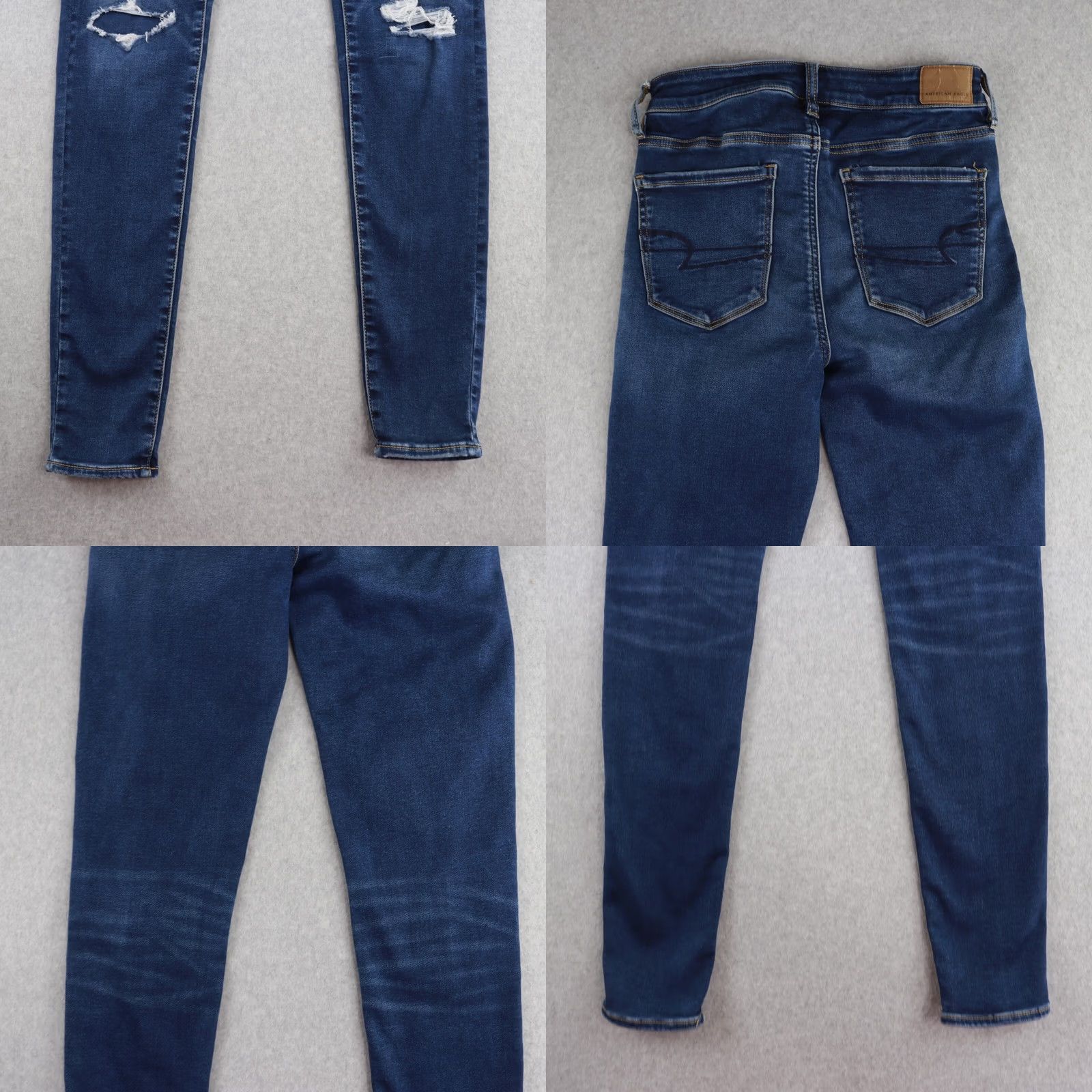 American Eagle Outfitters American Eagle Hi Rise Jegging Women's Size 6 Distressed Stretch Denim Jeans Blue Medium 90s Not Applicable Size 28" / US 6 / IT 42 - 9 Thumbnail