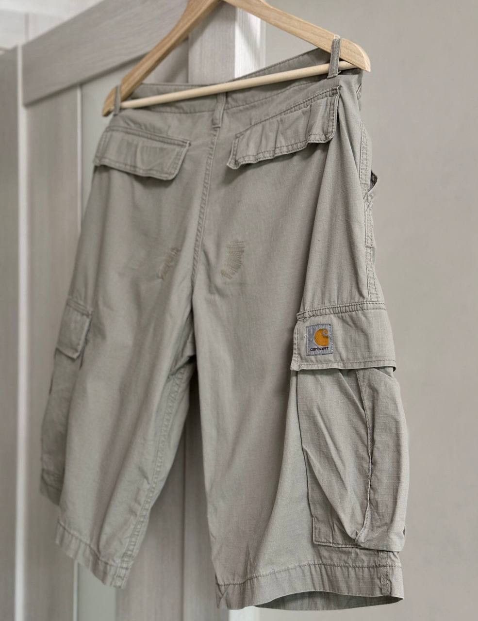 Carhartt × Vintage Carhartt Carpenter Cargo Faded Shorts Work Shorts Y2K Size US 32 / EU 48 - 9 Thumbnail