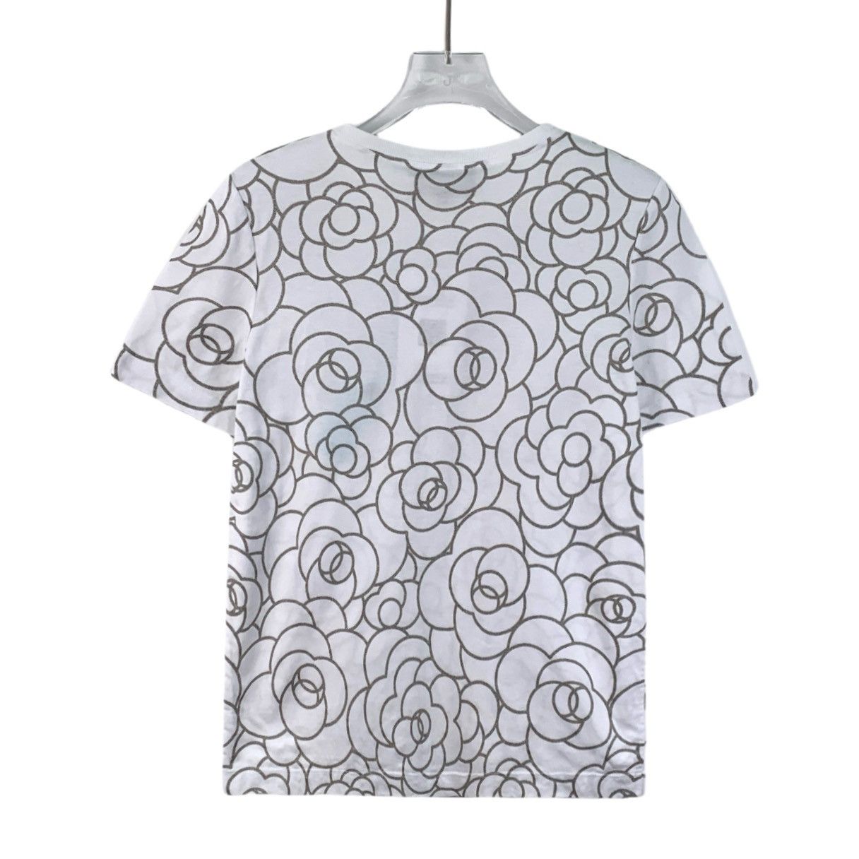 Chanel Chanel White Camellia All Over Print Cotton T-Shirt Size XS / US 0-2 / IT 36-38 - 2 Thumbnail