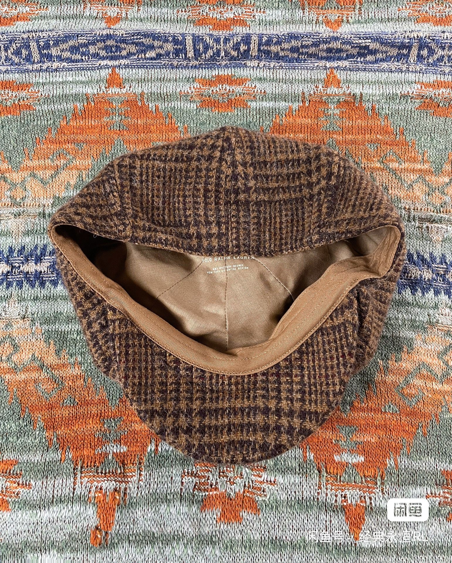 Polo Ralph Lauren Polo Ralph Lauren Wool Tweed Flat Cap Newsboy Cap Peaked Hat Size ONE SIZE - 3 Thumbnail