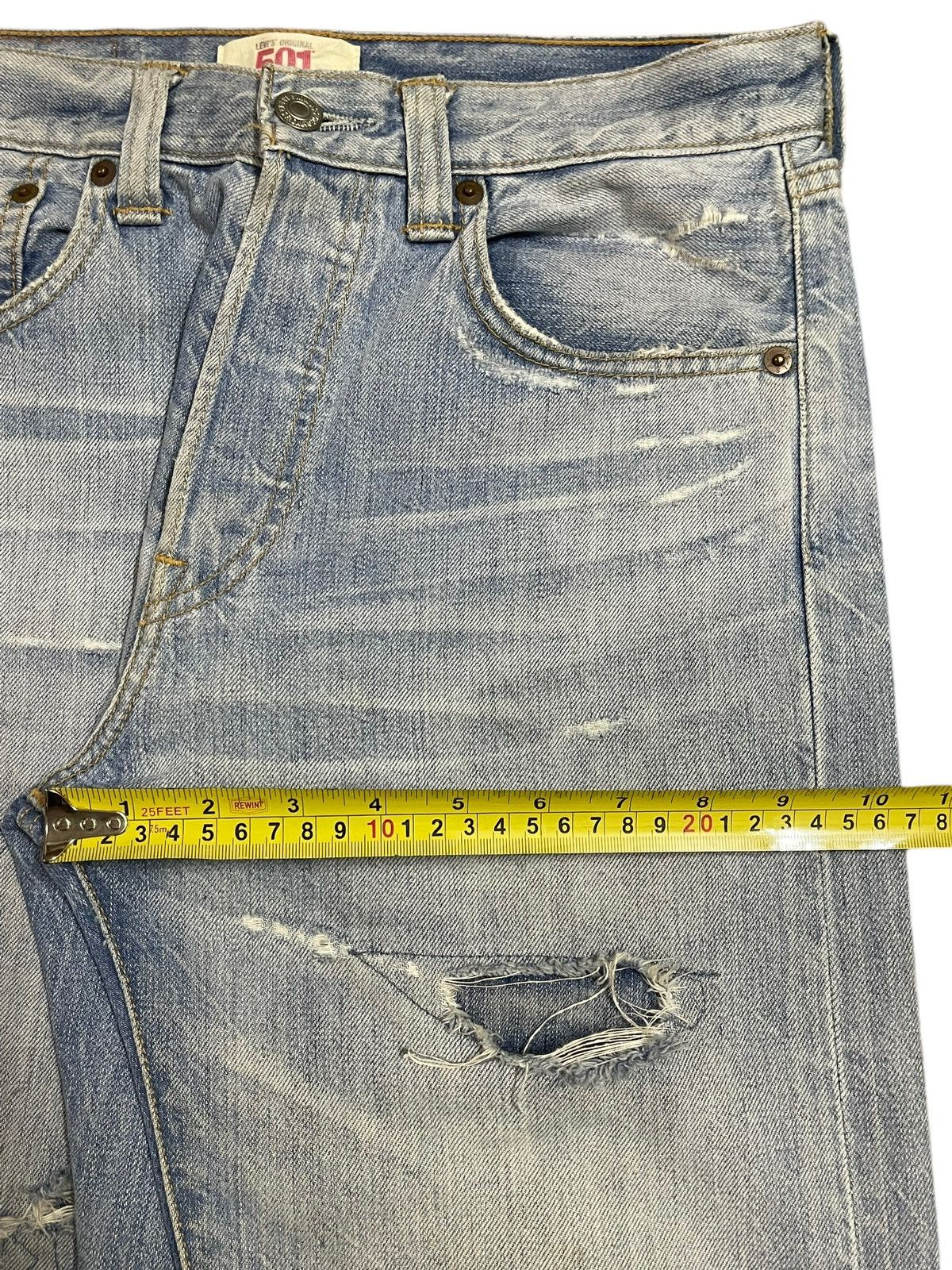 Levi's Vintage 90s Levis 501 Blue Wash Style Distressed Baggy Jeans Size US 29 - 16 Thumbnail