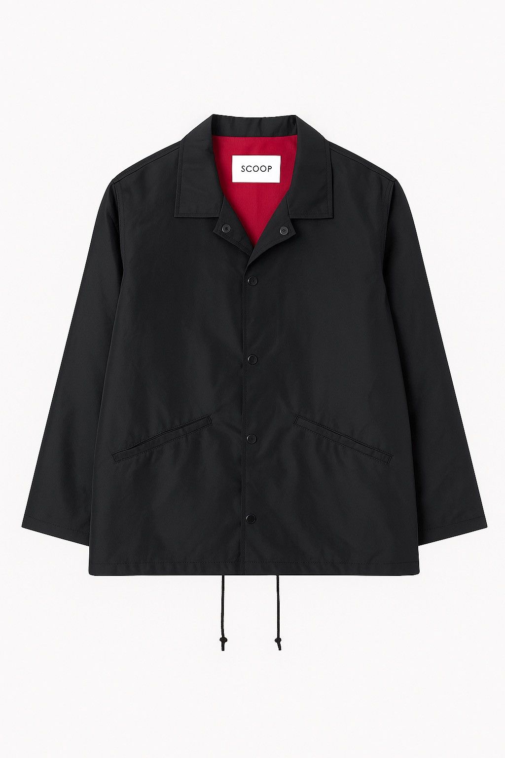 SCOOP Vintage Scoop Black Nylon Coach Jacket with Crown Logo Size US M / EU 48-50 / 2 - 2 Thumbnail