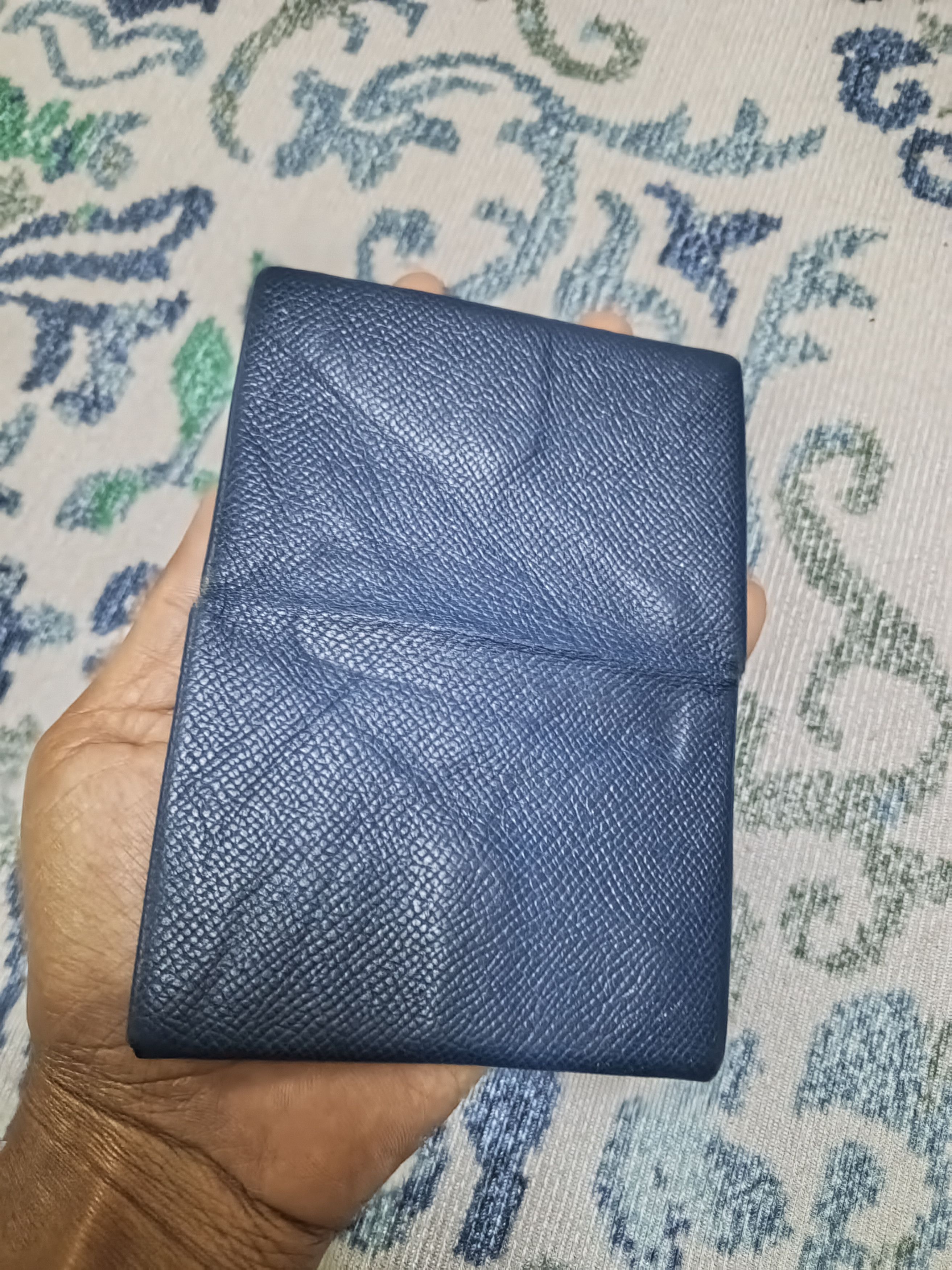 Hermes 🔥HERMES🔥CALVI LEATHER CARD WALLET NAVY BLUE Size ONE SIZE - 2 Thumbnail