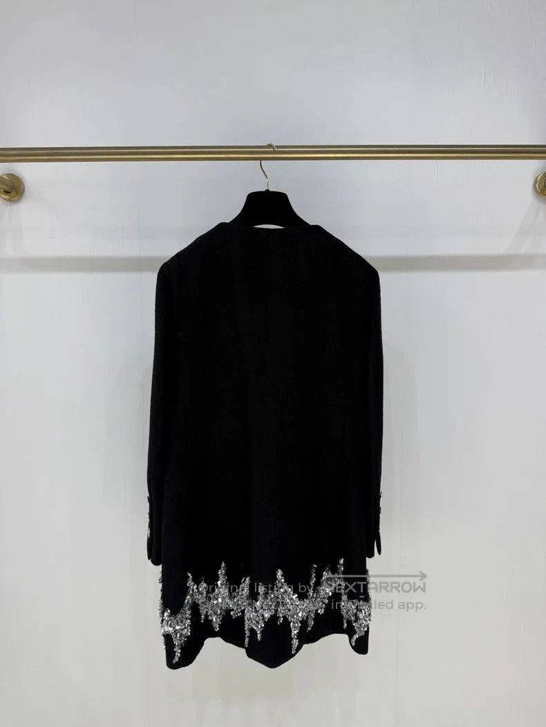 Chanel Chanel 22A Black Silver Sequin Coat . Size M / US 6-8 / IT 42-44 - 5 Thumbnail