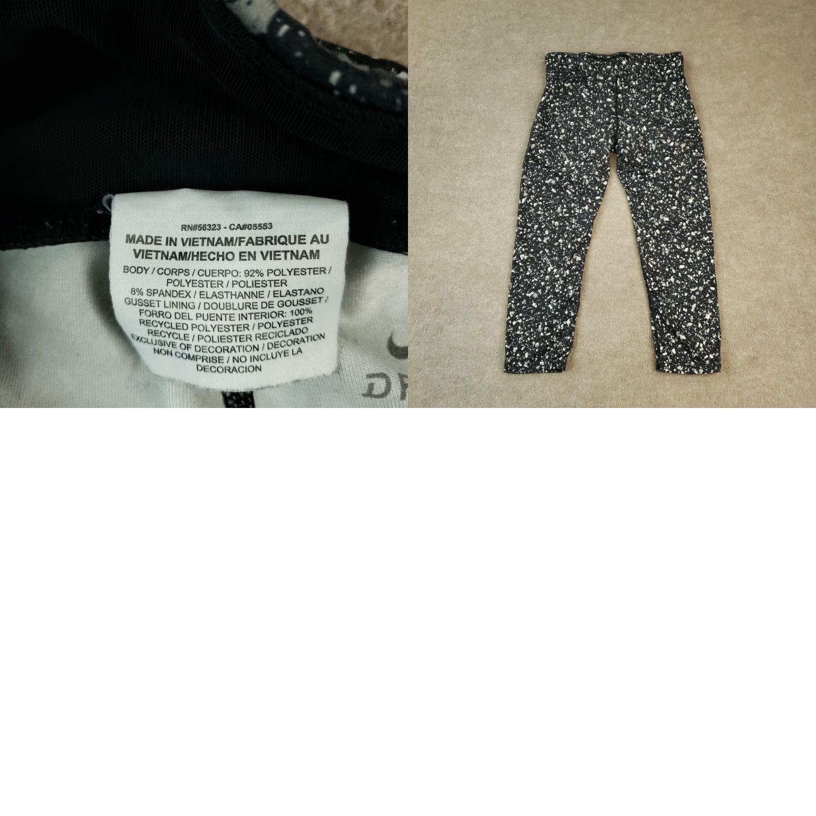 Nike Nike Leggings Womens M Black Running Stretch Athletic Swoosh Shatter Casual Size 32" / US 10 / IT 46 - 8 Thumbnail
