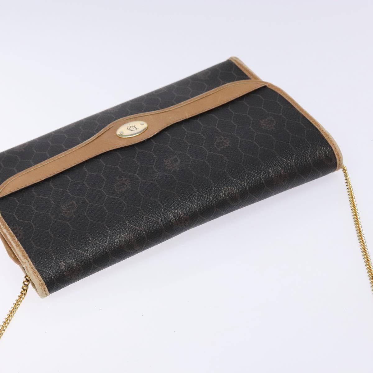 Dior DIOR Honeycomb Canvas Chain Shoulder Bag Pvc Black Gold Size ONE SIZE - 6 Thumbnail