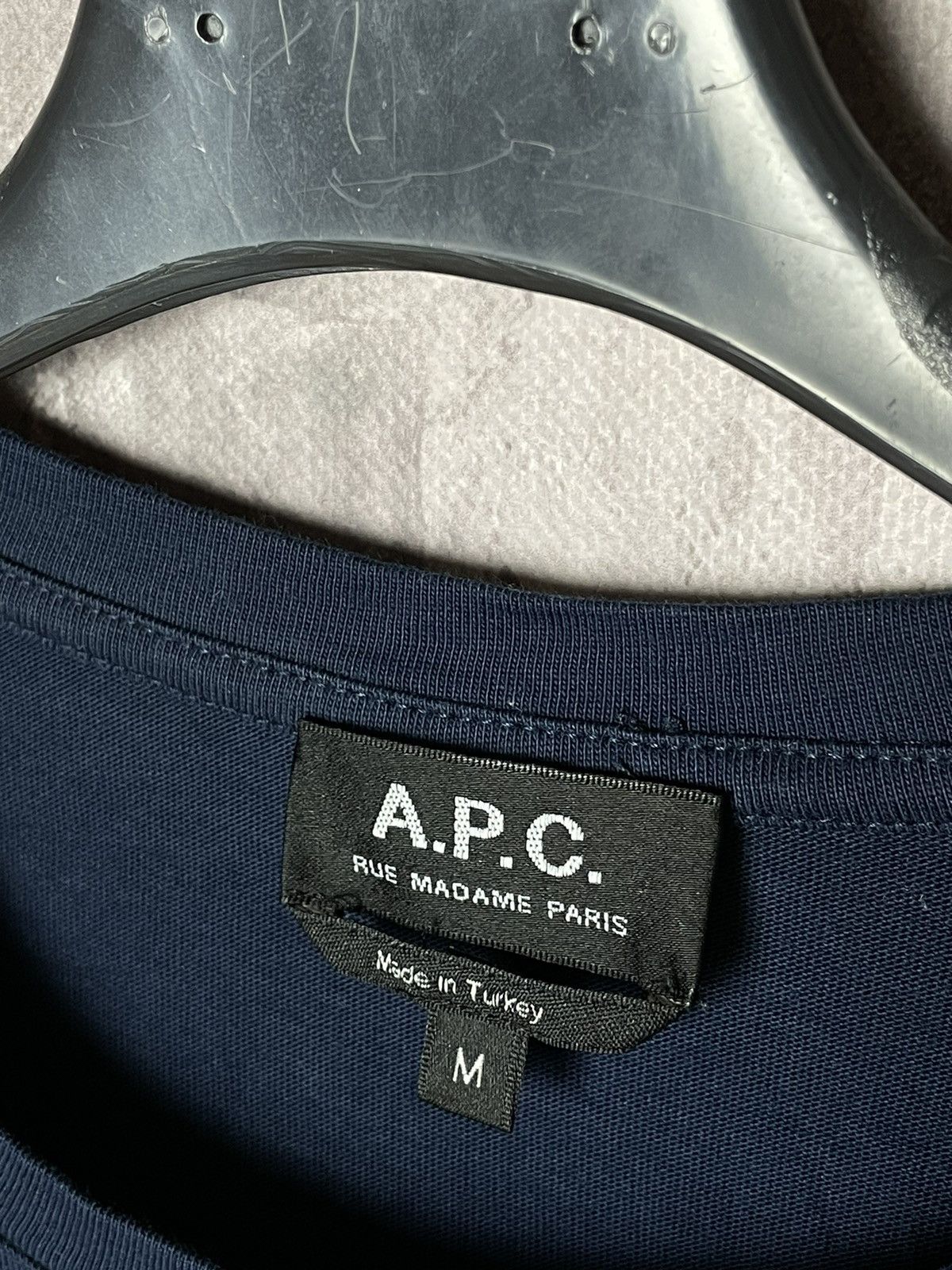 A.P.C. × Designer A.P.C. Basic Navy Cotton t-shirt quality designer Size US M / EU 48-50 / 2 - 8 Thumbnail