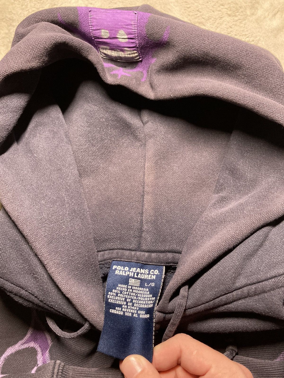 Nike ⛩️ Ralph Lauren Polo Custom Hoodie Rare Y2K Punk Rock Cross ⛩️ Size US L / EU 52-54 / 3 - 10 Thumbnail