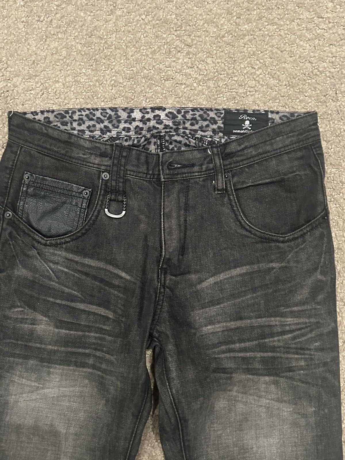 Roen Roen semantic design cheetah jeans japanese brand Size US 30 / EU 46 - 3 Thumbnail