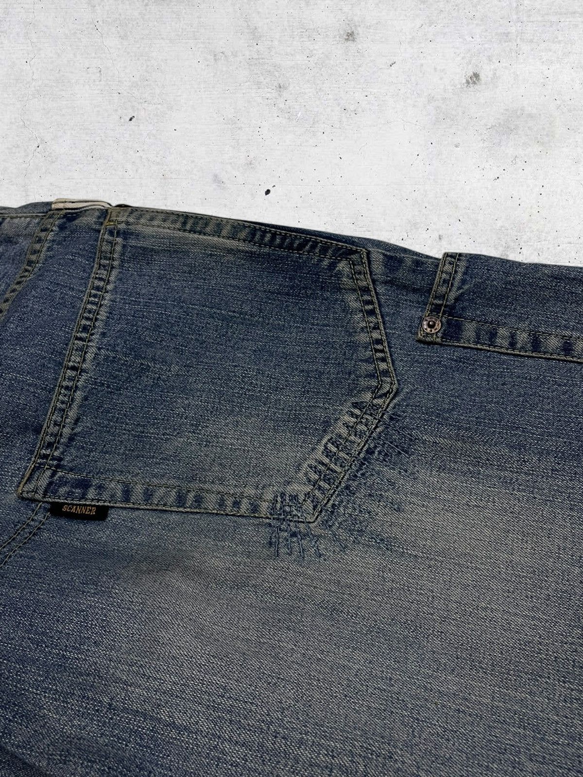 Japanese Brand VINTAGE PATCHWORK POCKET 90S JAPAN SCANNER BAGGY 90S DENIM Size US 33 - 11 Thumbnail