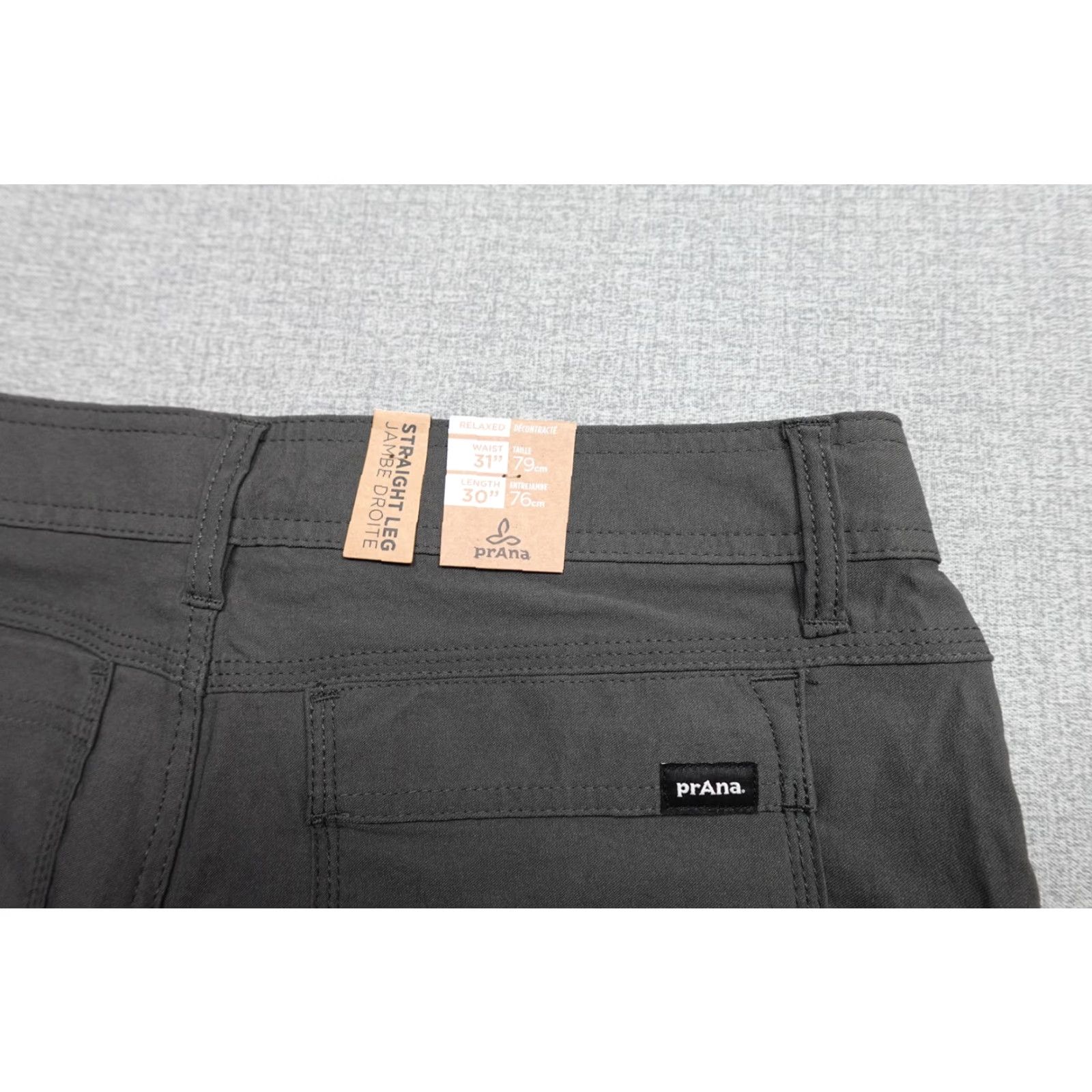 Prana PrAna Stretch Zion Pant II Mens 31x30 Gray Water Resistant Hiking Pants NWT Shorts? Size US 31 - 2 Thumbnail