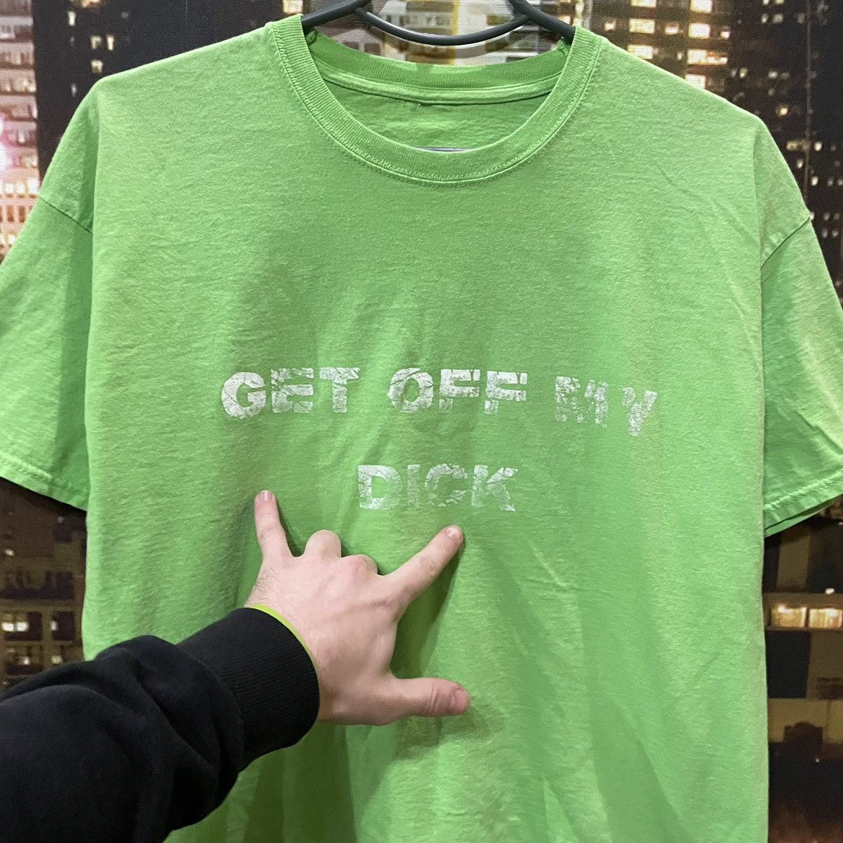 Band Tees HUMOR TEE SLIME BUYMYPIECE GET OFF MY D1CK FUNNY PORN XXX Size US M / EU 48-50 / 2 - 3 Thumbnail