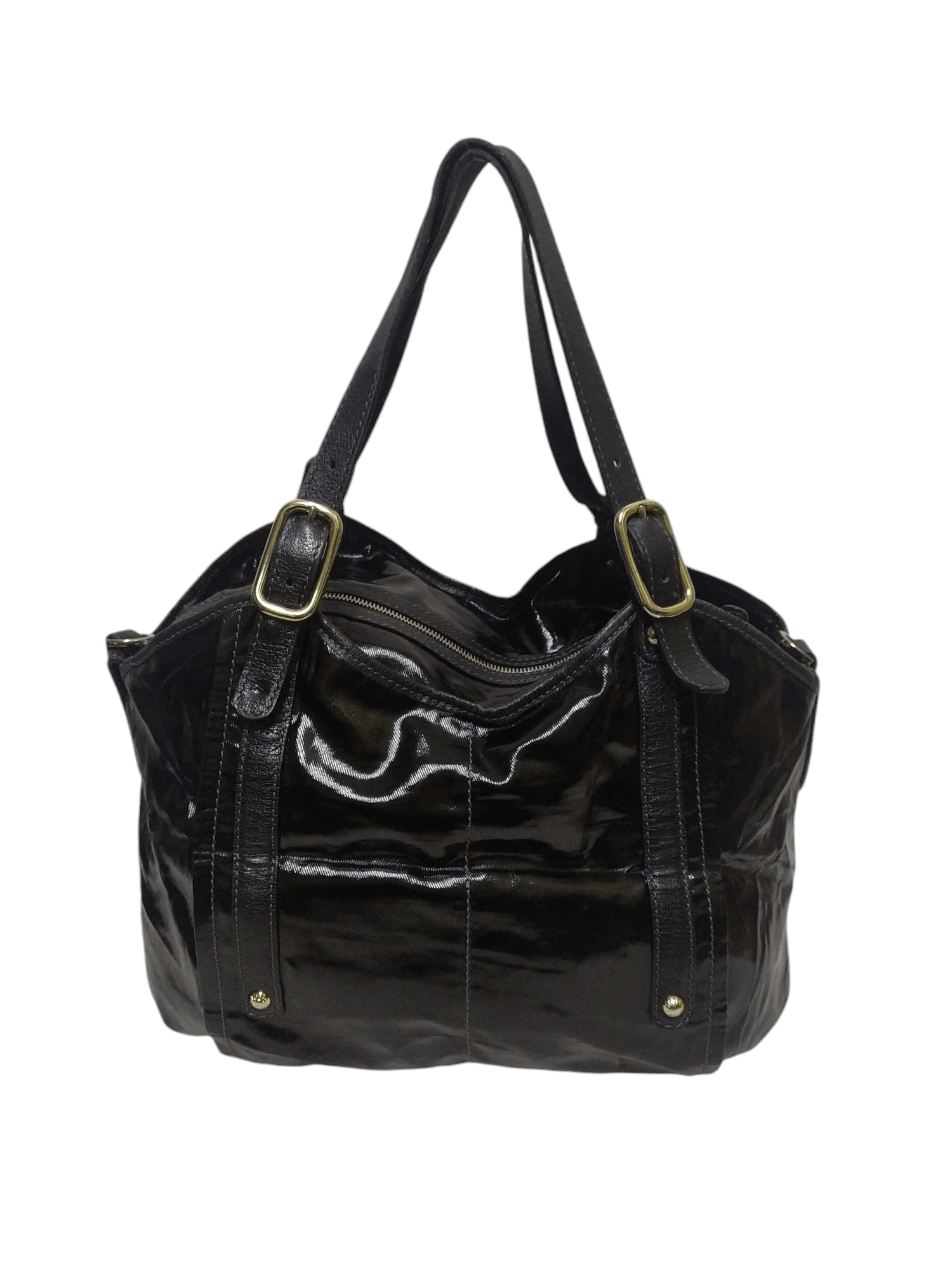 Tod's TOD'S Black Leather Trim Black Front Logo 2 Way Shoulder Bag Size ONE SIZE - 7 Thumbnail
