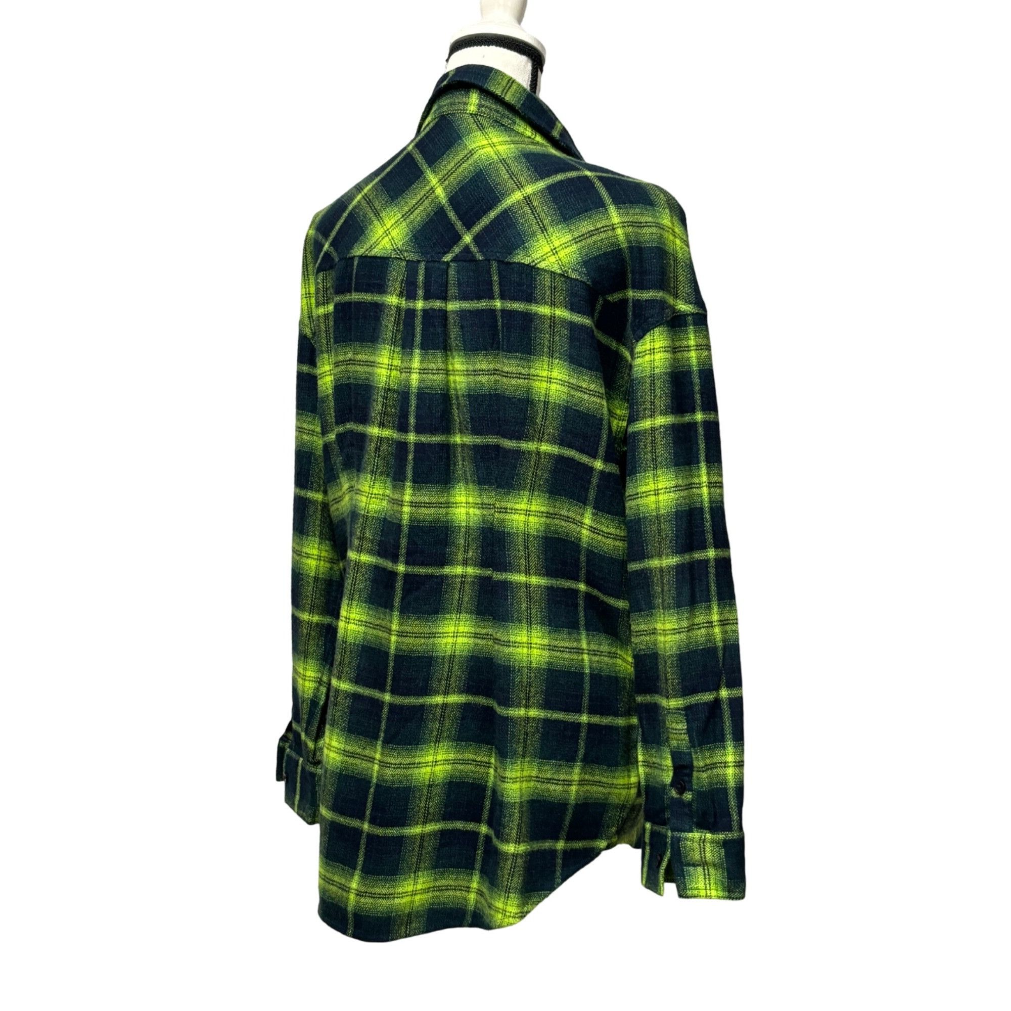 Other BP. Boyfriend Plaid Button-up Shirt in Navy-Green Jess Plaid Size XS / US 0-2 / IT 36-38 - 5 Thumbnail